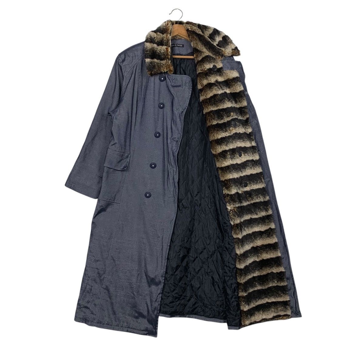 Japanese Brand Vintage ROX A PORTER Faux Fur Long Coat #2454-C110 Size L / US 10 / IT 46 - 9 Thumbnail