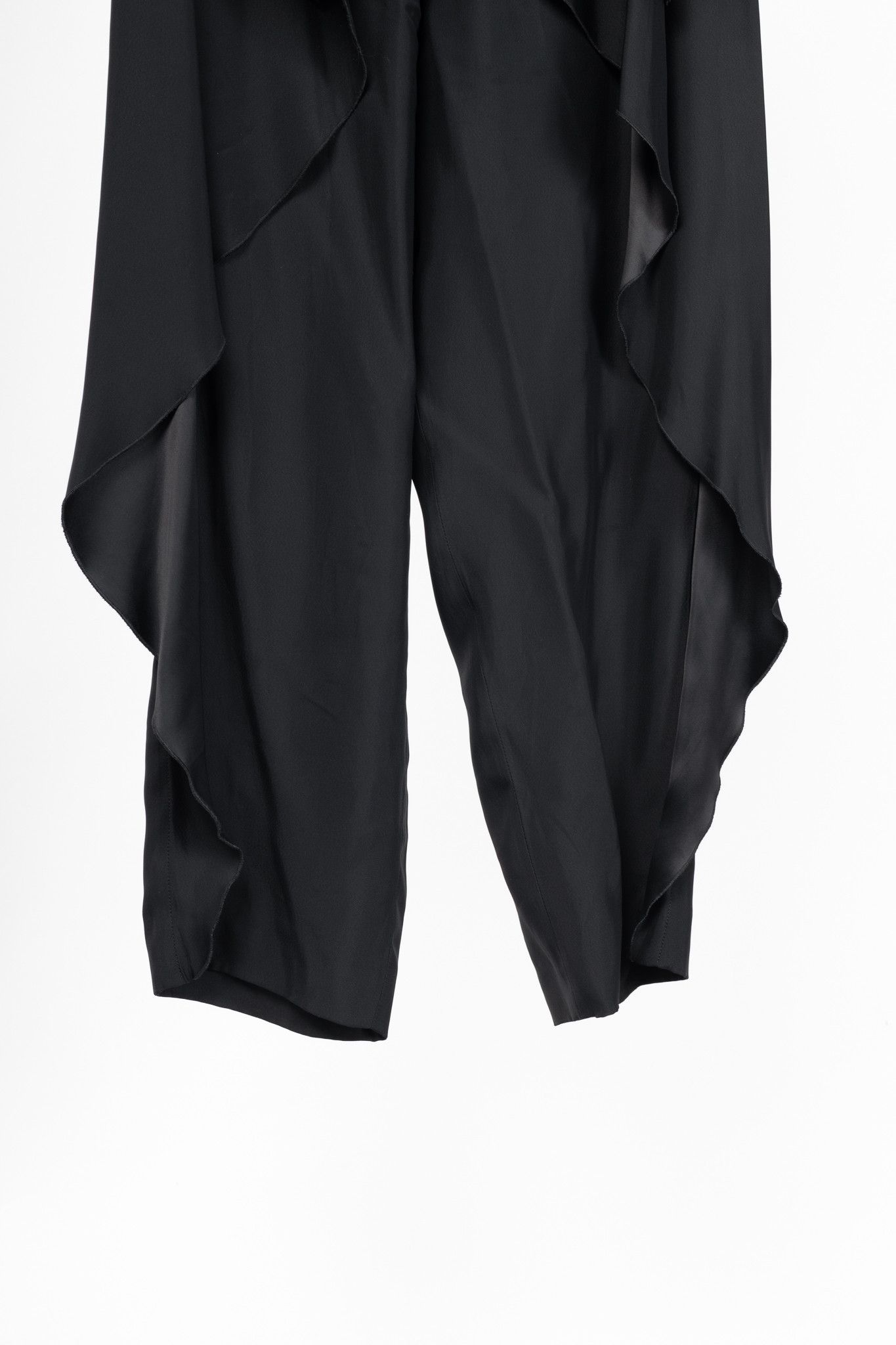 Stella McCartney Stella McCartney PF15 Layton Satin Draped-Ruffle Trousers Size 27" / US 4 / IT 40 - 5 Thumbnail