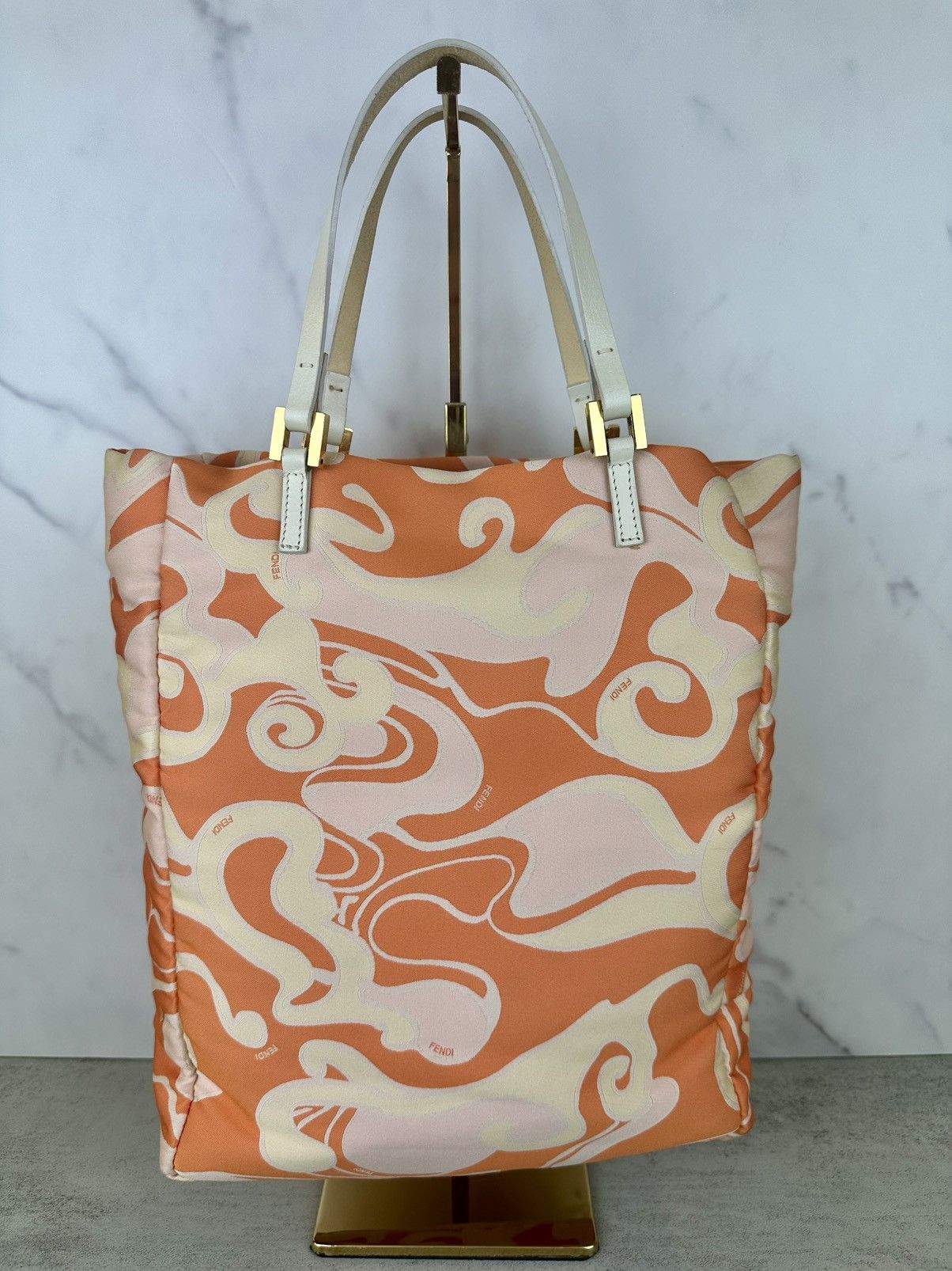 Fendi Fendi Orange Swirl Tote Size ONE SIZE - 1 Thumbnail