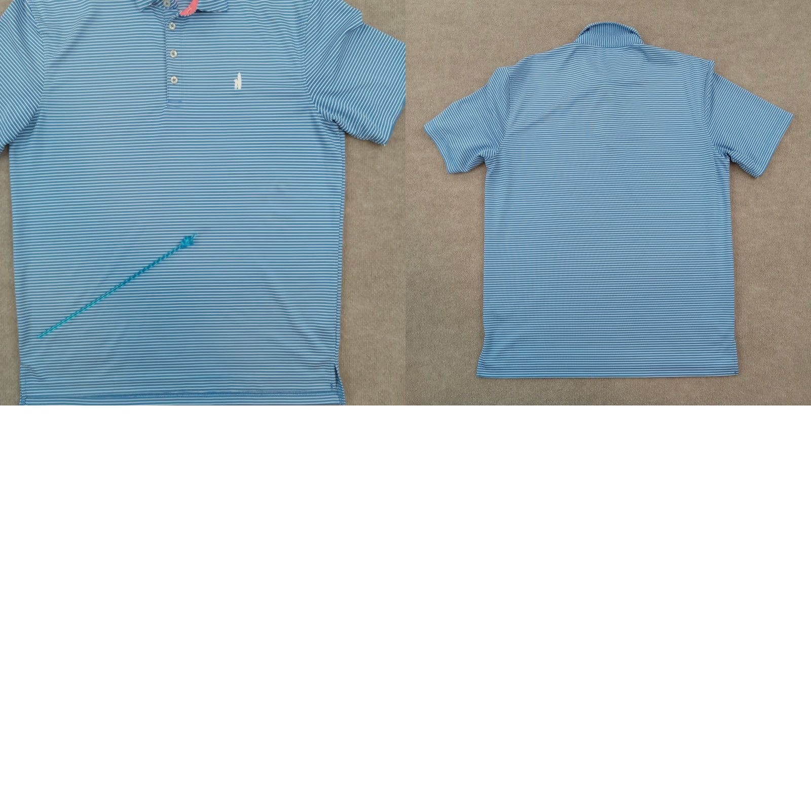 johnnie-O johnnie-O Polo Shirt Men M Blue White Striped Short Sleeve Casual Stretch Shirt Mens Size M Blue Striped Polo Shirt Johnnie-O Size US M / EU 48-50 / 2 - 8 Thumbnail