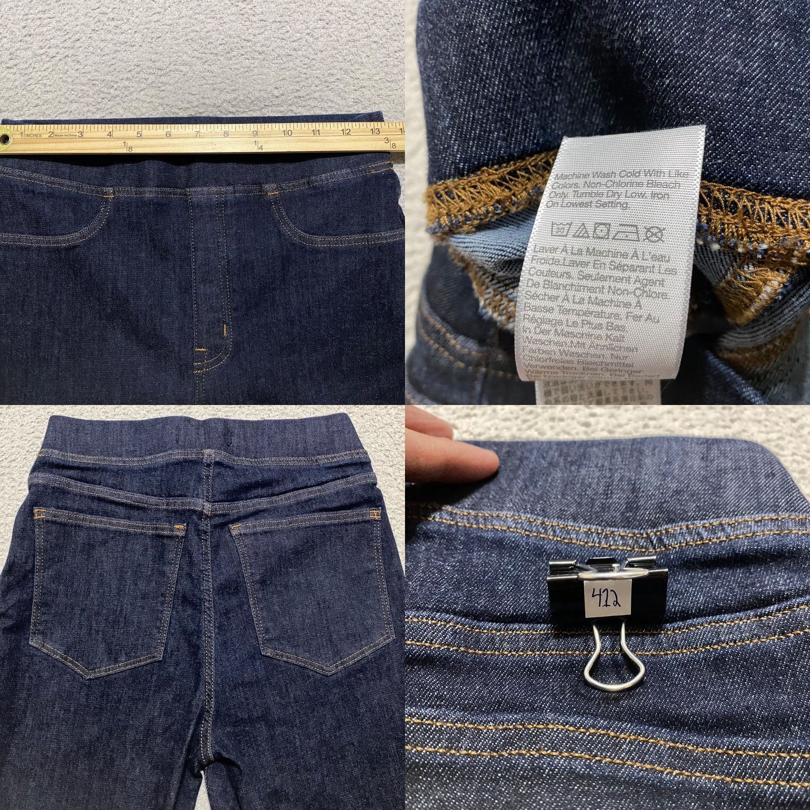 Madewell Madewell Jeans Blue Denim Dark Wash Flared High Rise Pull On 27 Regular Women 5-Pocket Shirt? Size 27" / US 4 / IT 40 - 8 Thumbnail
