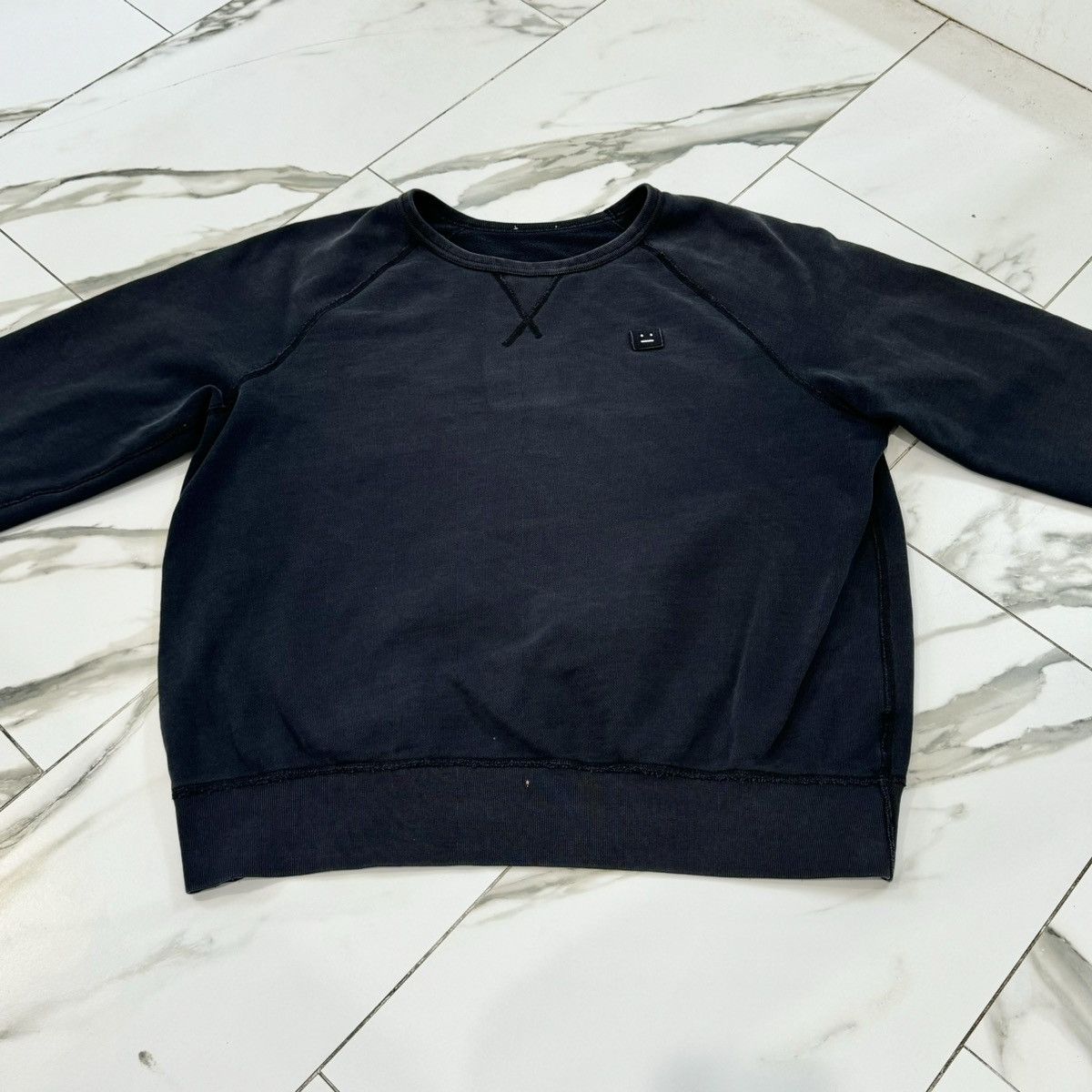 Acne Studios BLACK ACNE STUDIOS COLLEGE FACE SWEATSHIRT! Size US XL / EU 56 / 4 - 2 Thumbnail