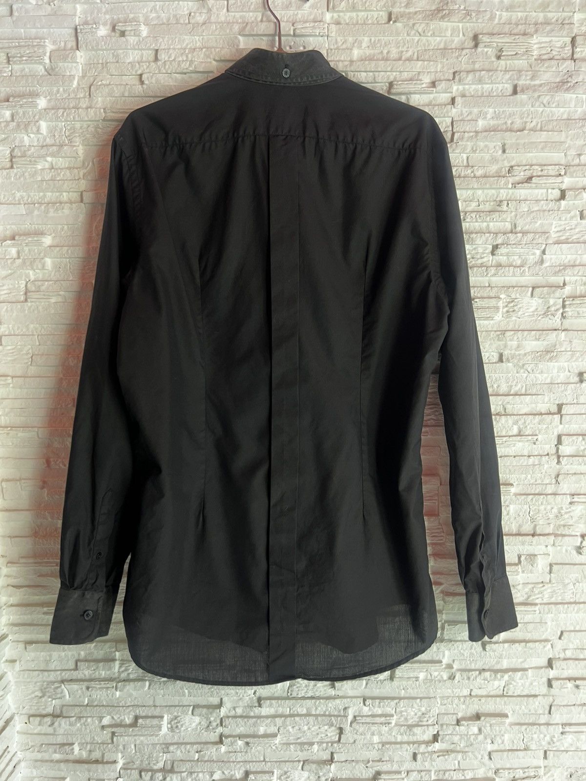 Dolce & Gabbana Dolce & Gabbana Cotton Shirt with Silk Details–Size 16.5(42) Size US M / EU 48-50 / 2 - 2 Thumbnail