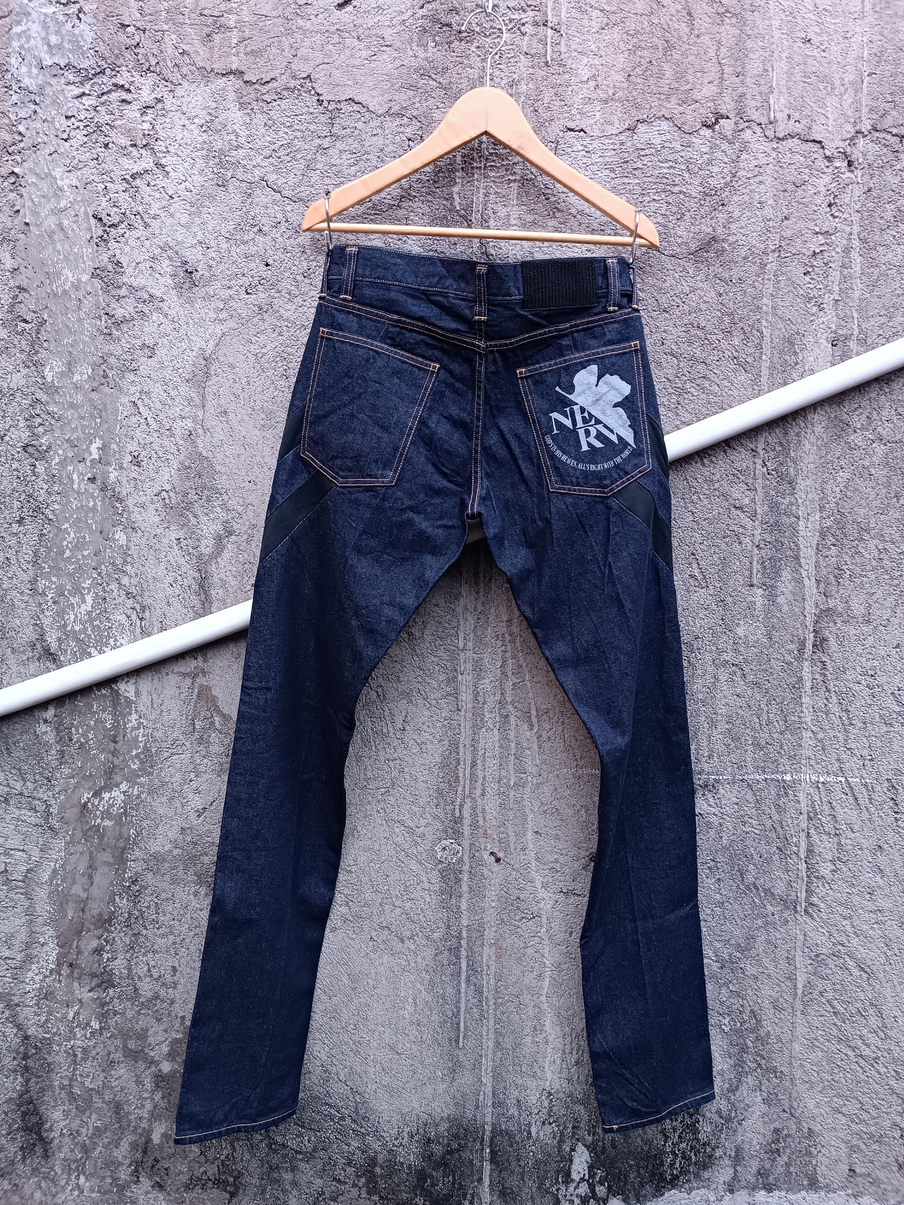 Anime Vintage NERV Evangelion Genesis Cospa Japanese Denim Pants Size US 30 / EU 46 - 1 Thumbnail