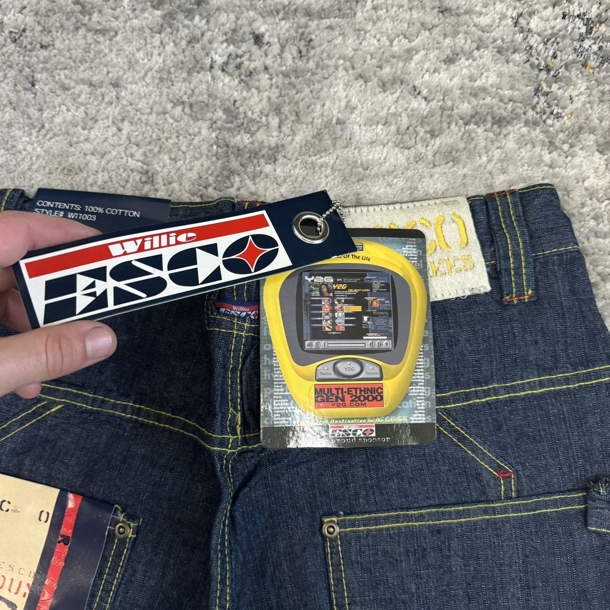 JNCO × Tripp NYC × Vintage Vintage Y2K Willie ESCO Cybergoth super baggy wide leg NWT Size US 32 / EU 48 - 3 Thumbnail