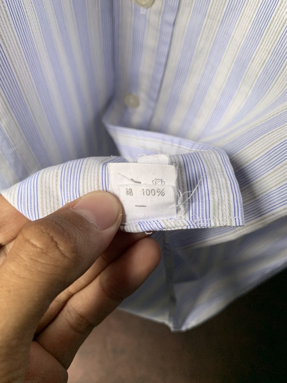 Celine × Vintage 1990s Celine Striped Shirt Iwataya Order Made Size US S / EU 44-46 / 1 - 6 Thumbnail