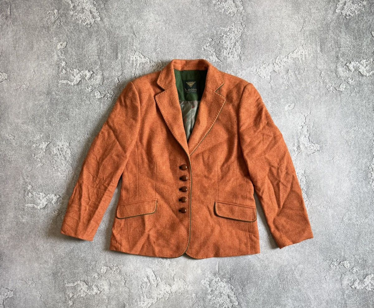 Designer H.moser salzburg 40size wool button up blazer jacket luxury Size S / US 4 / IT 40 - 7 Thumbnail