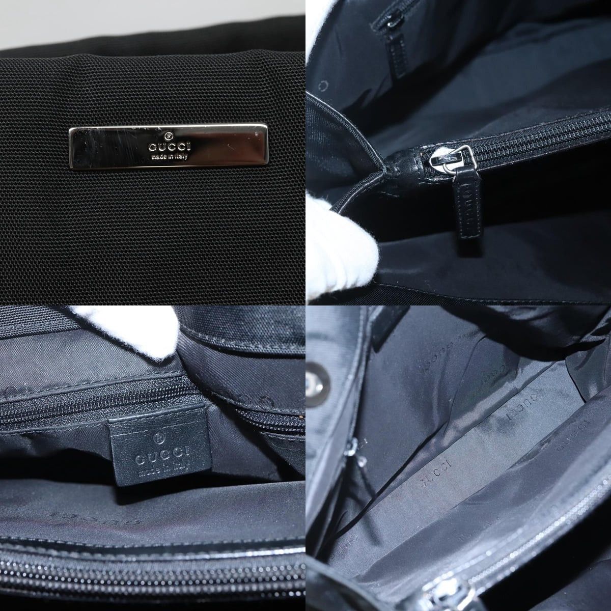 Gucci GUCCI Bamboo Hand Bag Nylon Black 002 002 Size ONE SIZE - 11 Thumbnail