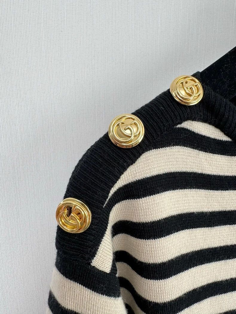 Gucci Gucci Wool Striped Dress Size S-2505 Size S / US 4 / IT 40 - 4 Thumbnail