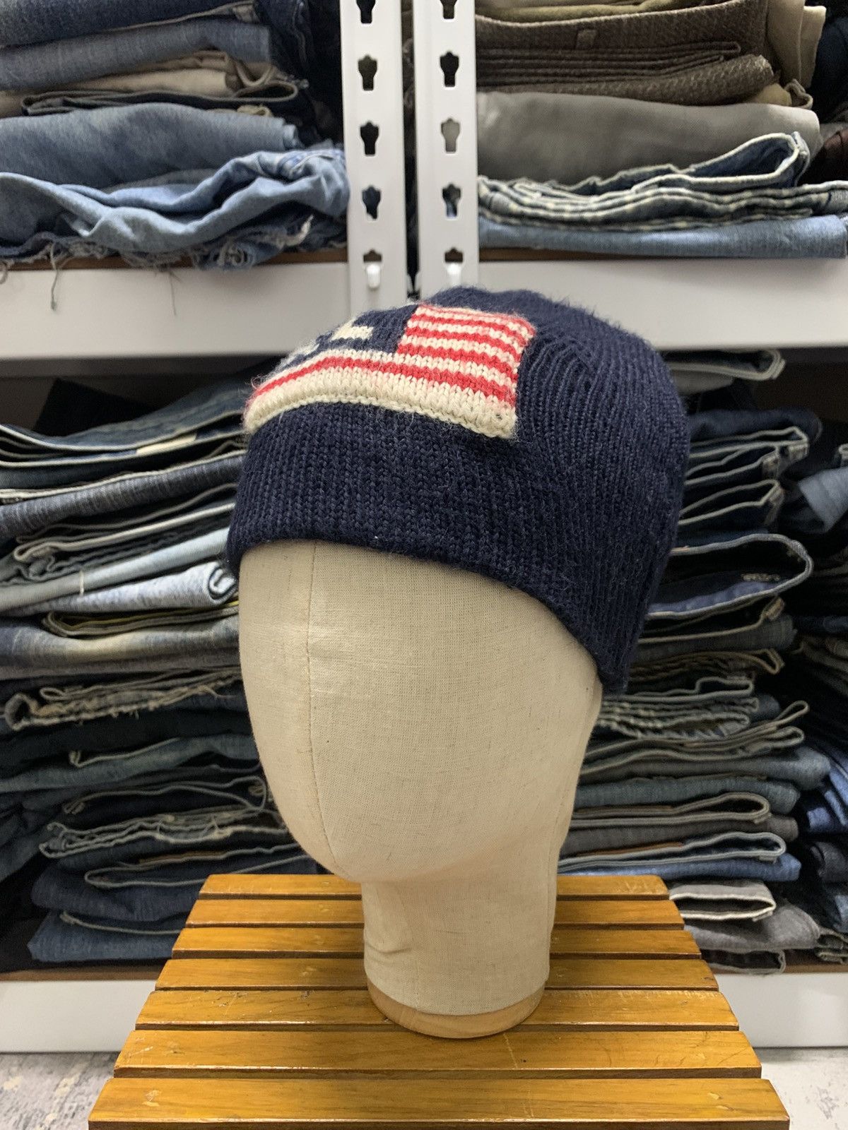 Polo Ralph Lauren Vintage Polo Ralph Lauren Flag Beanie Size ONE SIZE - 3 Thumbnail