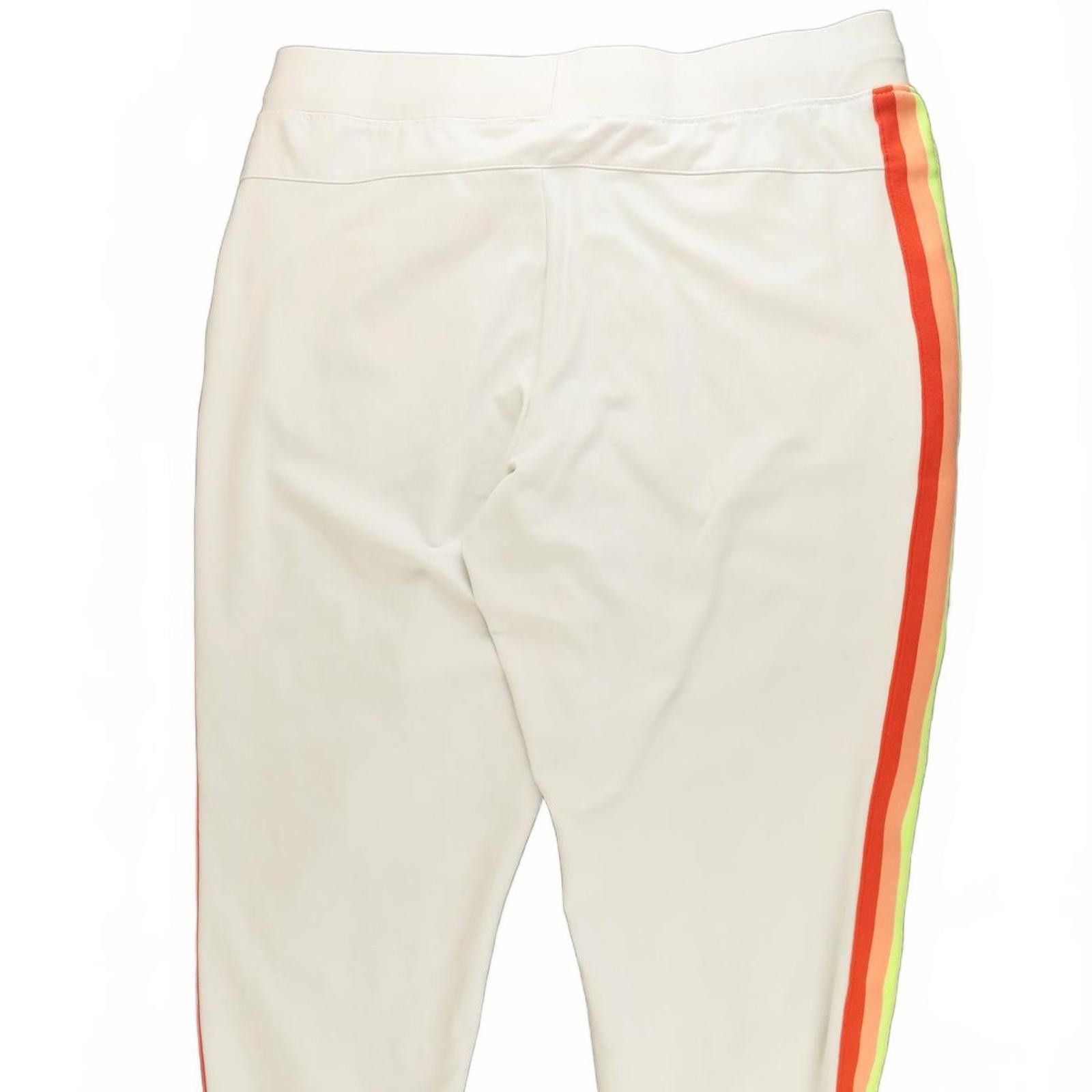 Athletic Works Athletic Works White Joggers with Neon Stripes Women's Large Size 36" / US 14 / IT 50 - 4 Thumbnail