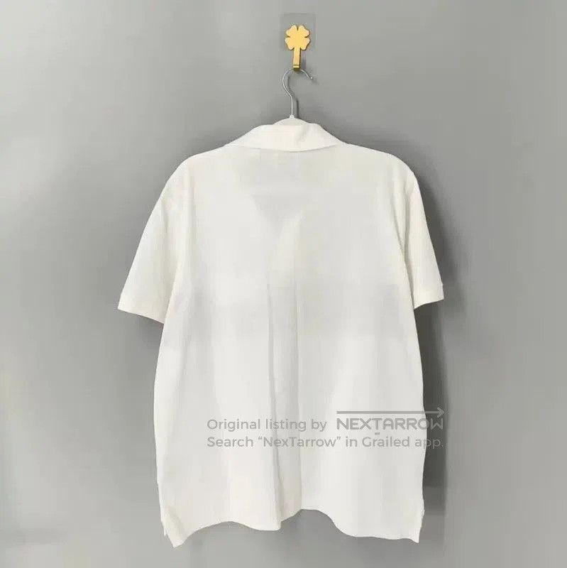 Burberry Burberry White Cotton Men's Polo with Leopard Detail. Size US S / EU 44-46 / 1 - 2 Thumbnail