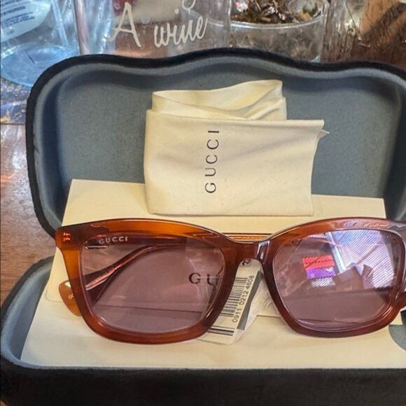 Gucci Gucci Women's Sunglasses in Orange and Pink Size ONE SIZE - 7 Thumbnail