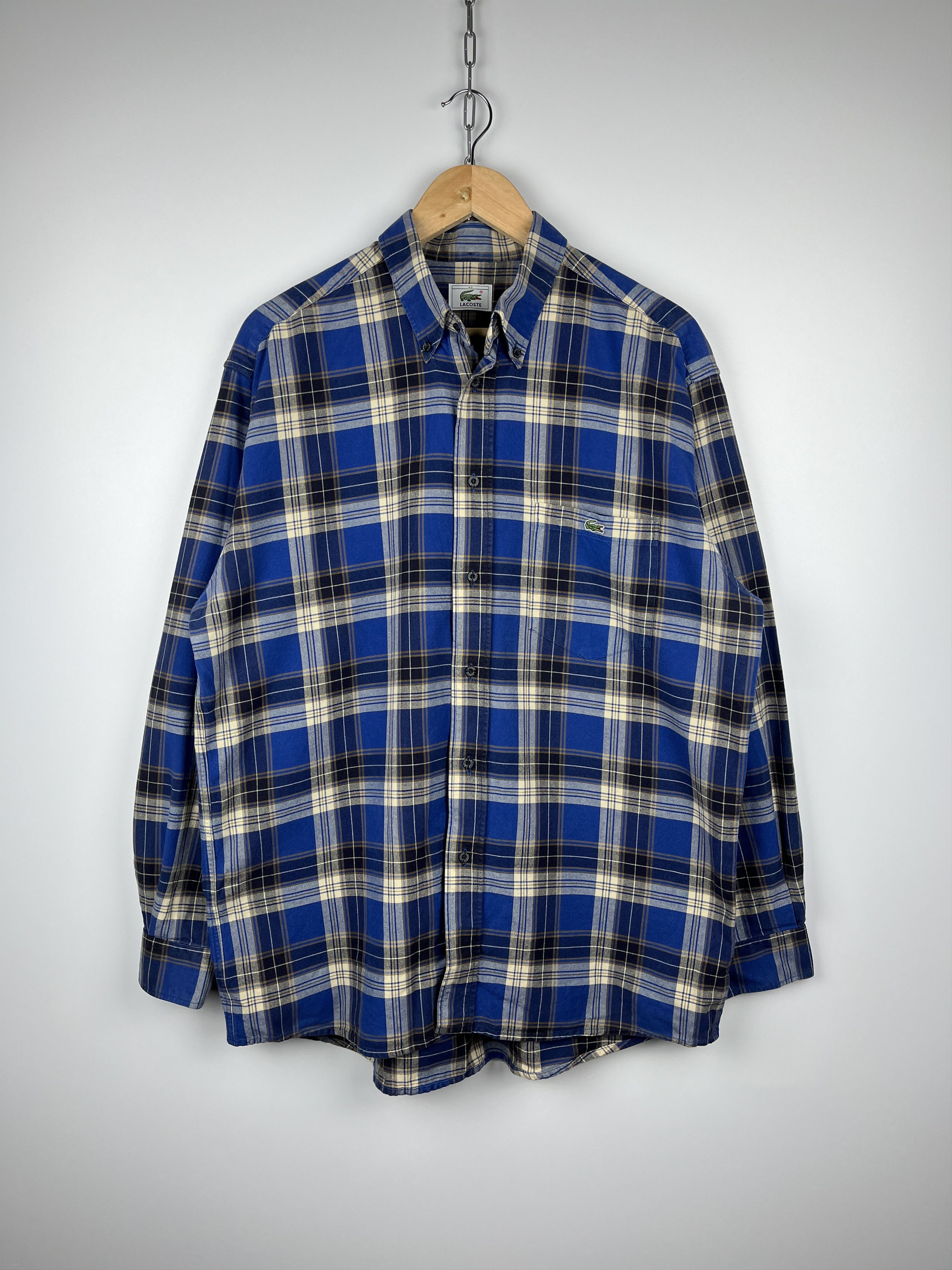 Lacoste 90's Lacoste Vintage Long Sleeve Check Shirt fits to L-XL Size US L / EU 52-54 / 3 - 3 Thumbnail