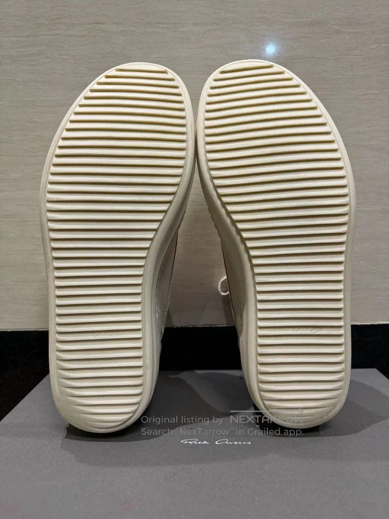 Rick Owens Rick Owens White Low Top Leather Sneakers. Size US 9 / EU 42 - 6 Thumbnail