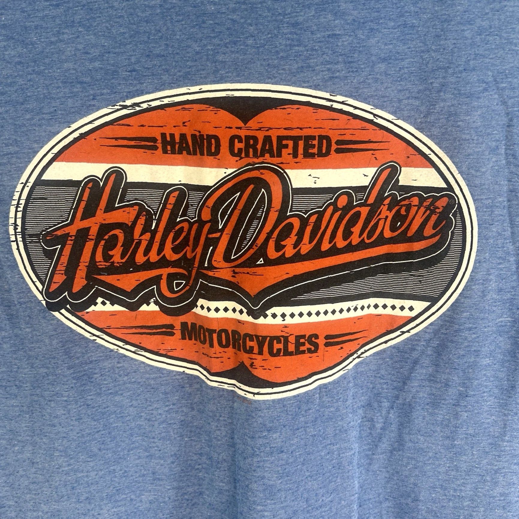 Harley Davidson VINTAGE Harley-Davidson T-Shirt 90s Biker Graphic Print Blue Short Sleeve Adult 2XL Mens Size US XXL / EU 58 / 5 - 2 Thumbnail