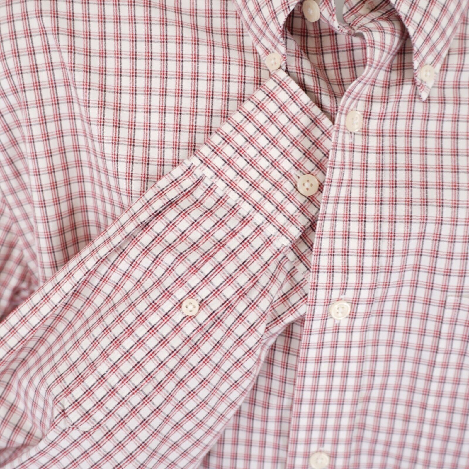 Eddie Bauer Eddie Bauer Wrinkle Resistant Red Black White Plaid Large Bu Size US L / EU 52-54 / 3 - 2 Thumbnail