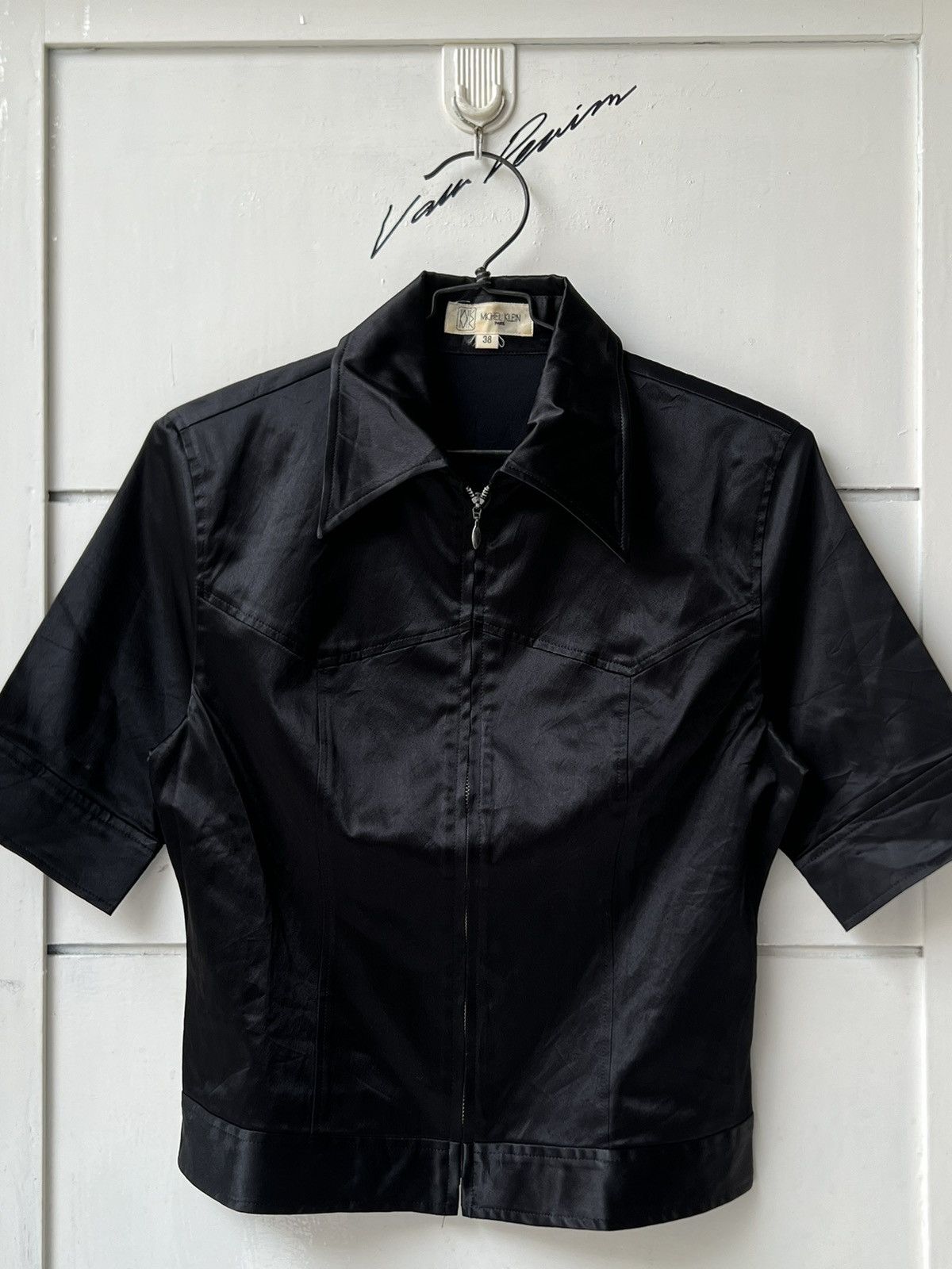 Michel Klein MICHEL KLEIN Black Zip Tops Size US XS / EU 42 / 0 - 10 Thumbnail