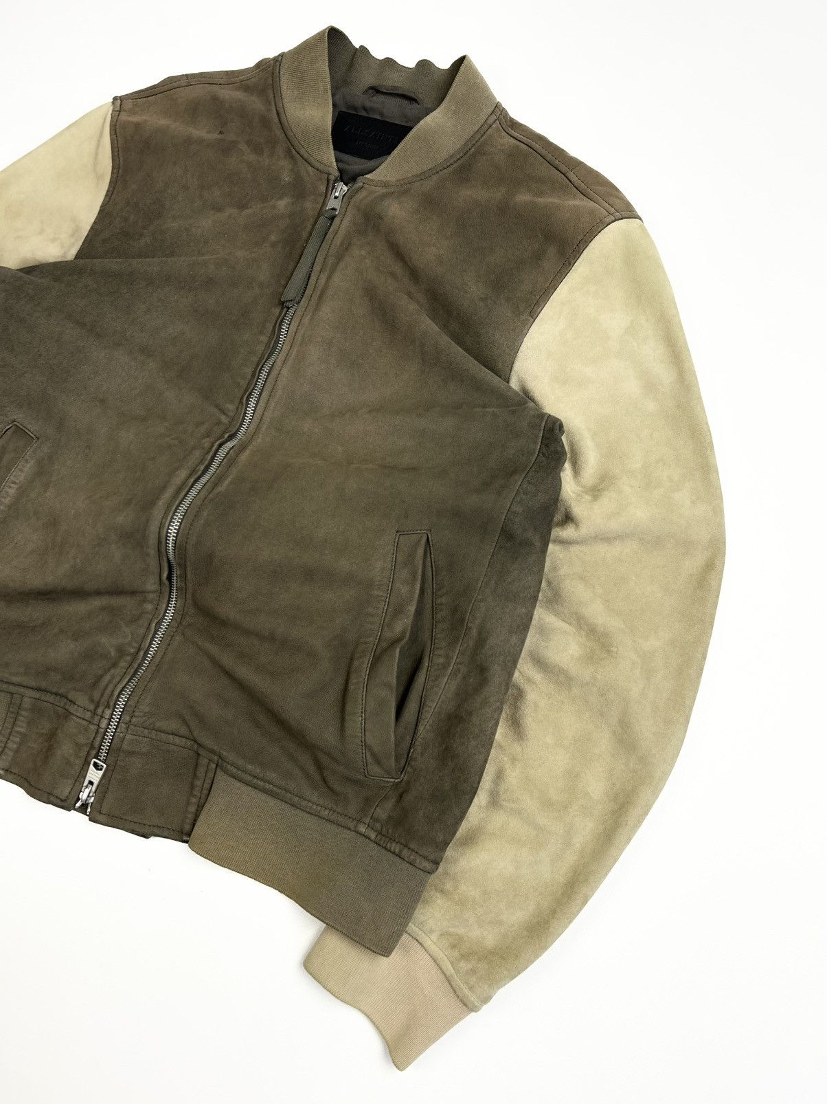Allsaints Vintage AllSaints Leather Bomber Jacket Double Colour y2k Size US M / EU 48-50 / 2 - 3 Thumbnail