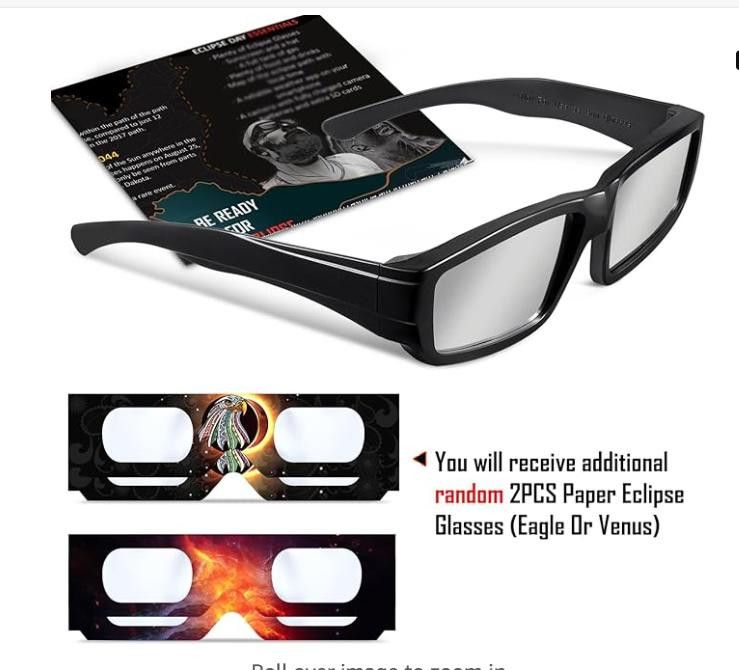 NBDN Nobrandedon Solar Eclipse Glasses, 4pk ISO 12312-2:2015(E)CE Certified Size ONE SIZE - 2 Thumbnail