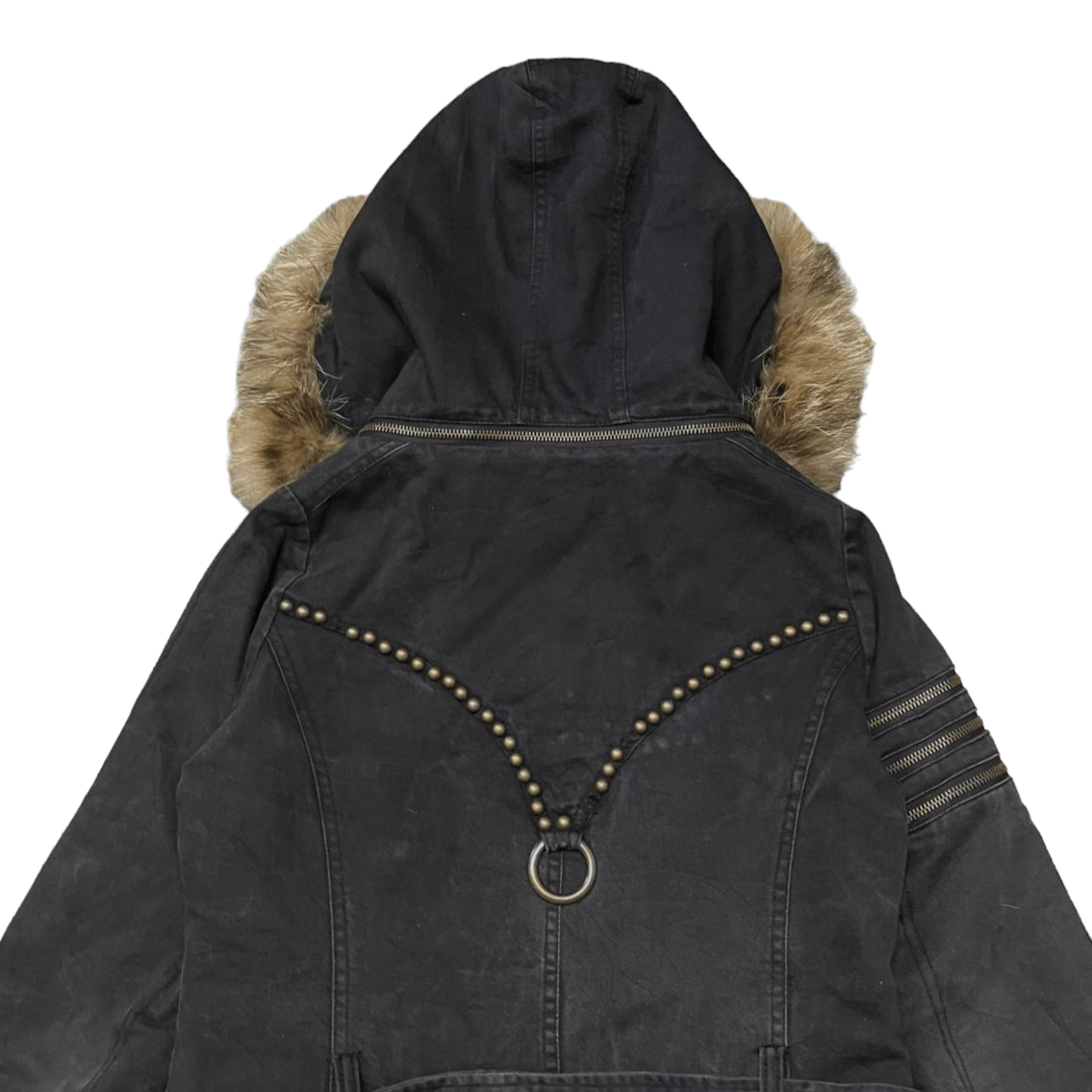 If Six Was Nine × Le Grande Bleu (L.G.B.) Vintage D.I.A Fur Racoon Parka Jacket Detachable Hood Size S / US 4 / IT 40 - 17 Thumbnail