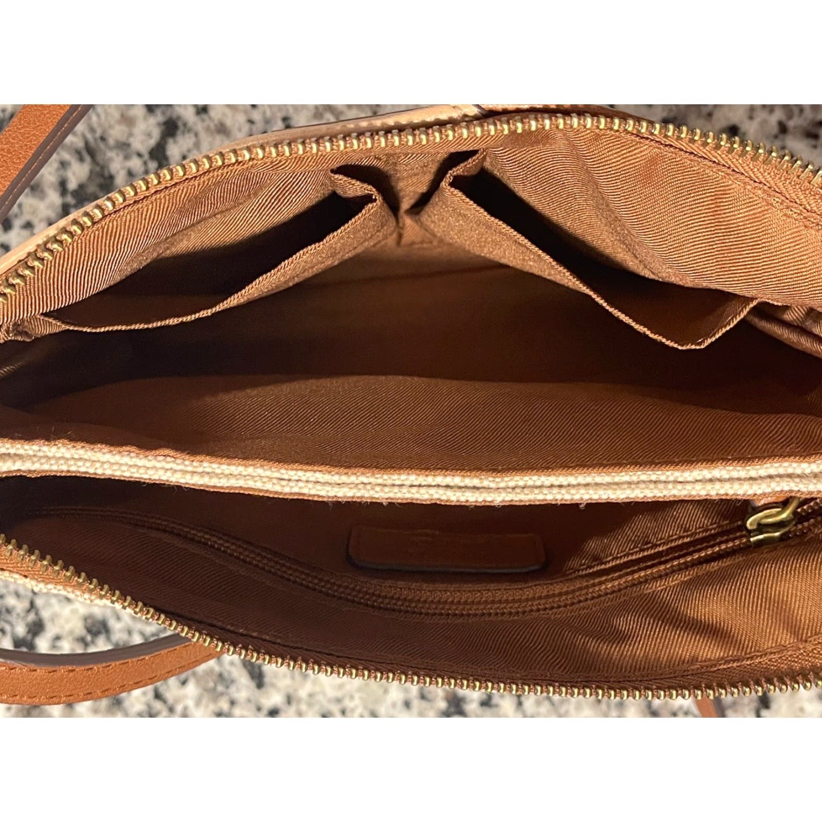 Frye Frye Patchwork Top Zip Crossbody Bag Brown Multi Womens Small Brown Multi Crossbody Patchwork Bag Size S / US 4 / IT 40 - 7 Thumbnail