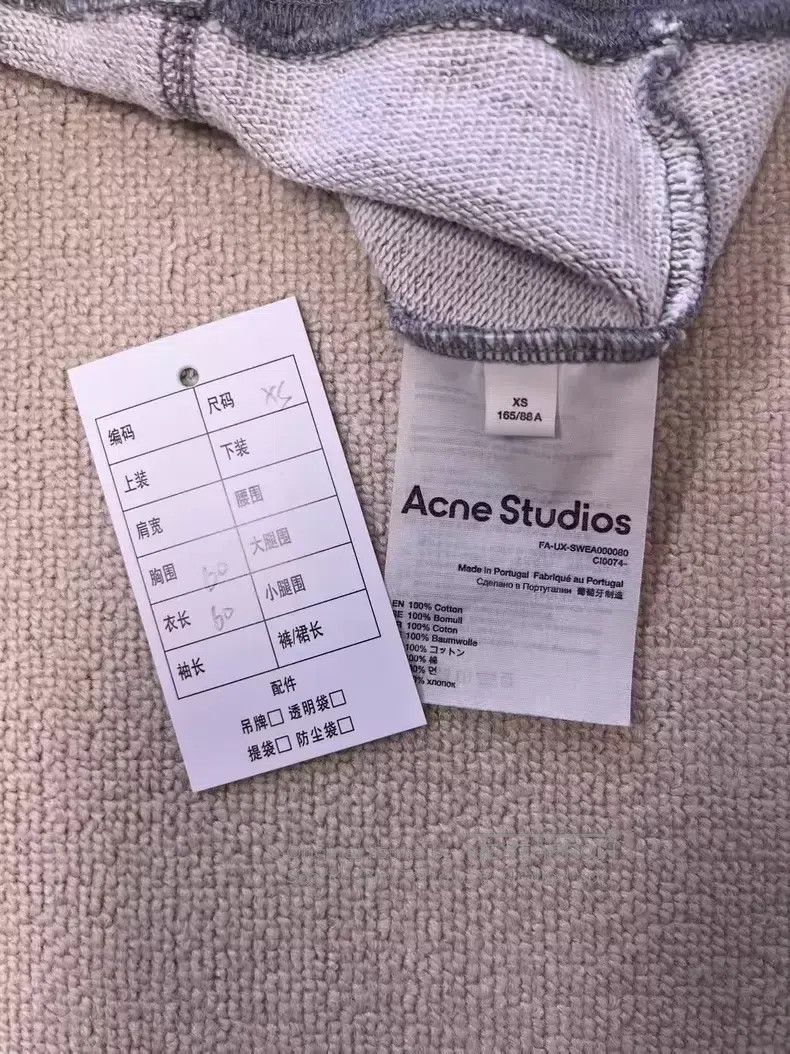Acne Studios Acne Studios Drawstring hooded zip-up sweatshirt, gray Size US XS / EU 42 / 0 - 5 Thumbnail
