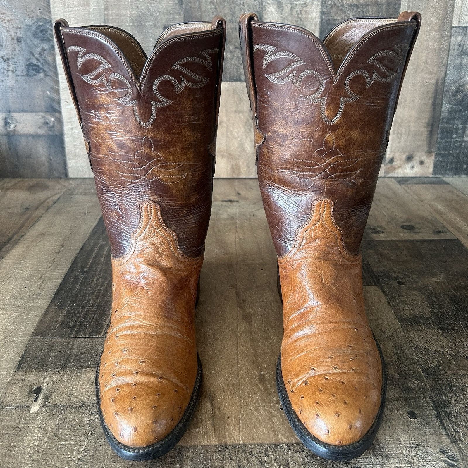 Lucchese Lucchese Classics L8348 Ostrich Cowboy Boots Mens 6.5 D Size US 6.5 / EU 39-40 - 2 Thumbnail
