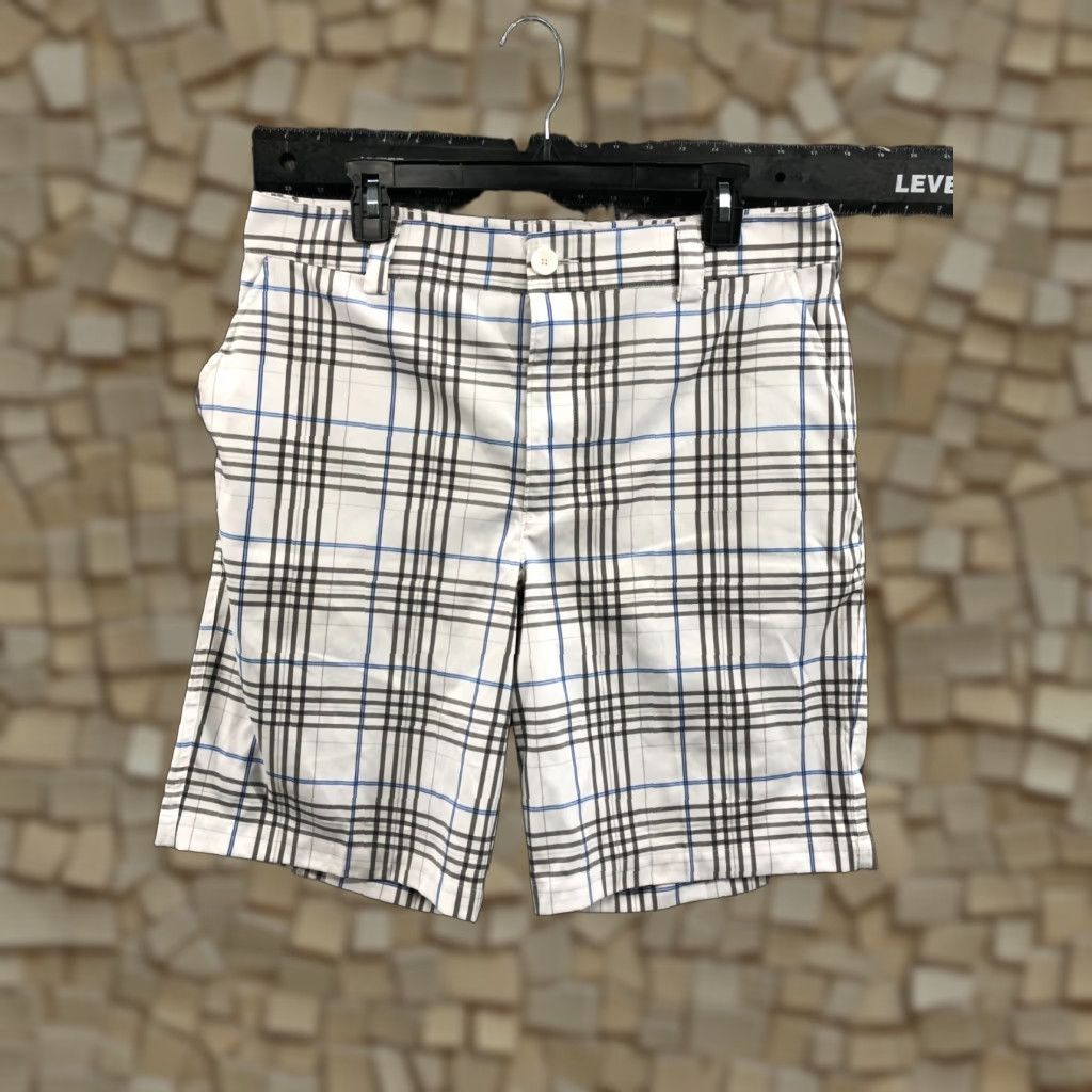 Under Armour Under Armour Shorts Mens 34 Plaid Bermuda Light Wash White Mid Rise Loose 5-Pocket Logo Belt Loops Cotton Blend Regular Comfort Casual Shoes Size US 34 / EU 50 - 1 Thumbnail