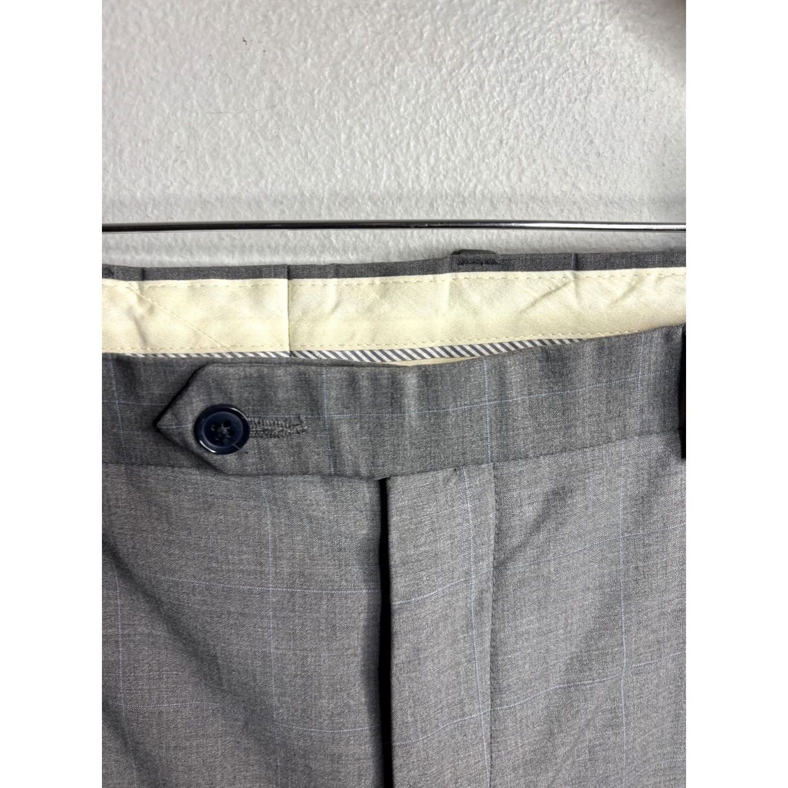Brooks Brothers Brooks Brothers Dress Pants Mens 40x31 Gray Plaid Wool Lined Flat Front Business Size US 40 / EU 56 - 3 Thumbnail