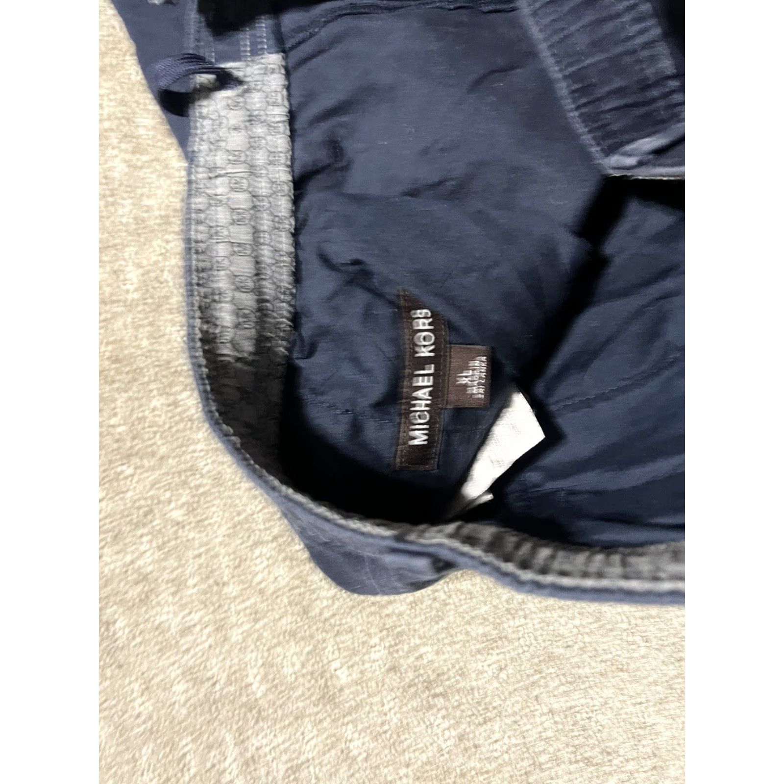 Michael Kors Michael Kors Mens Joggers XL Navy Blue Solid Check Pattern Size US 36 / EU 52 - 5 Thumbnail