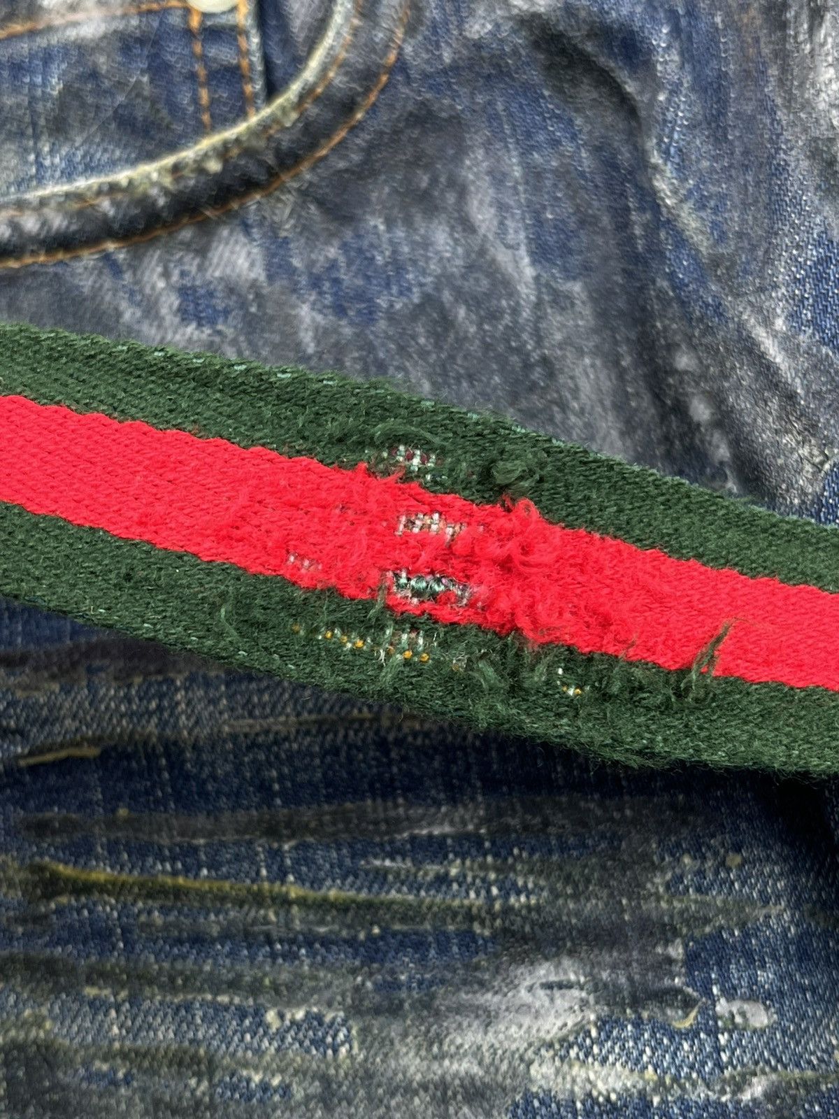 Undercover SS02 Undercover Laboratories Bear Gucci Canvas Belt Size ONE SIZE - 7 Thumbnail