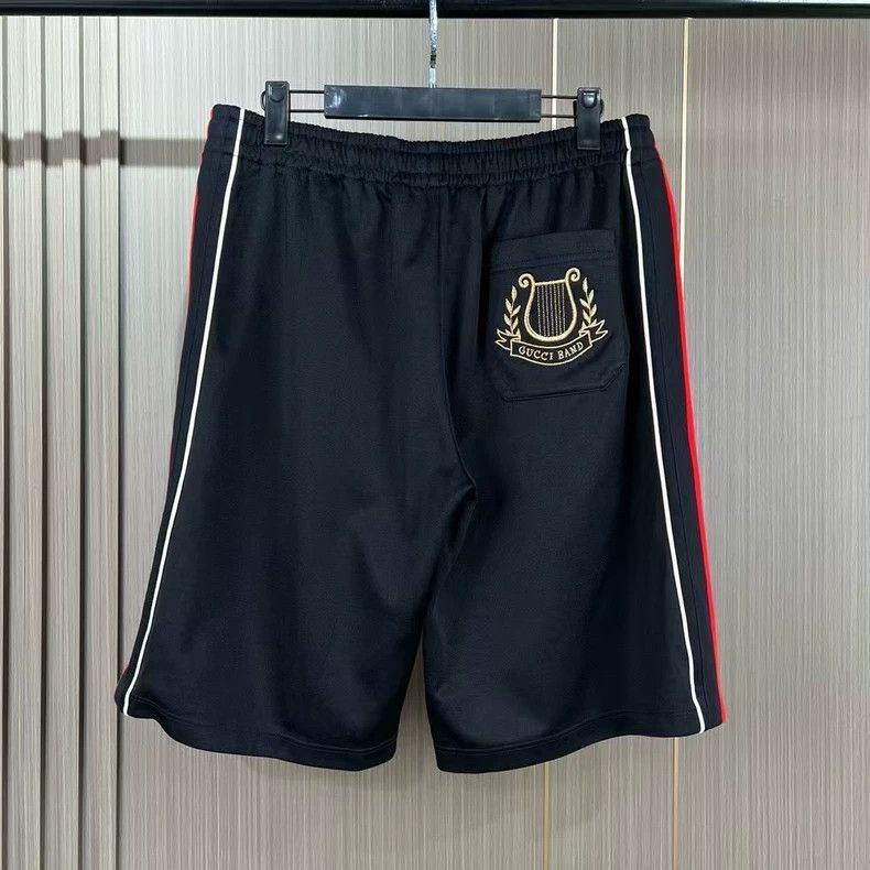 Gucci Gucci Embroidered Stripe Shorts in Black - dmc Size US 34 / EU 50 - 1 Thumbnail