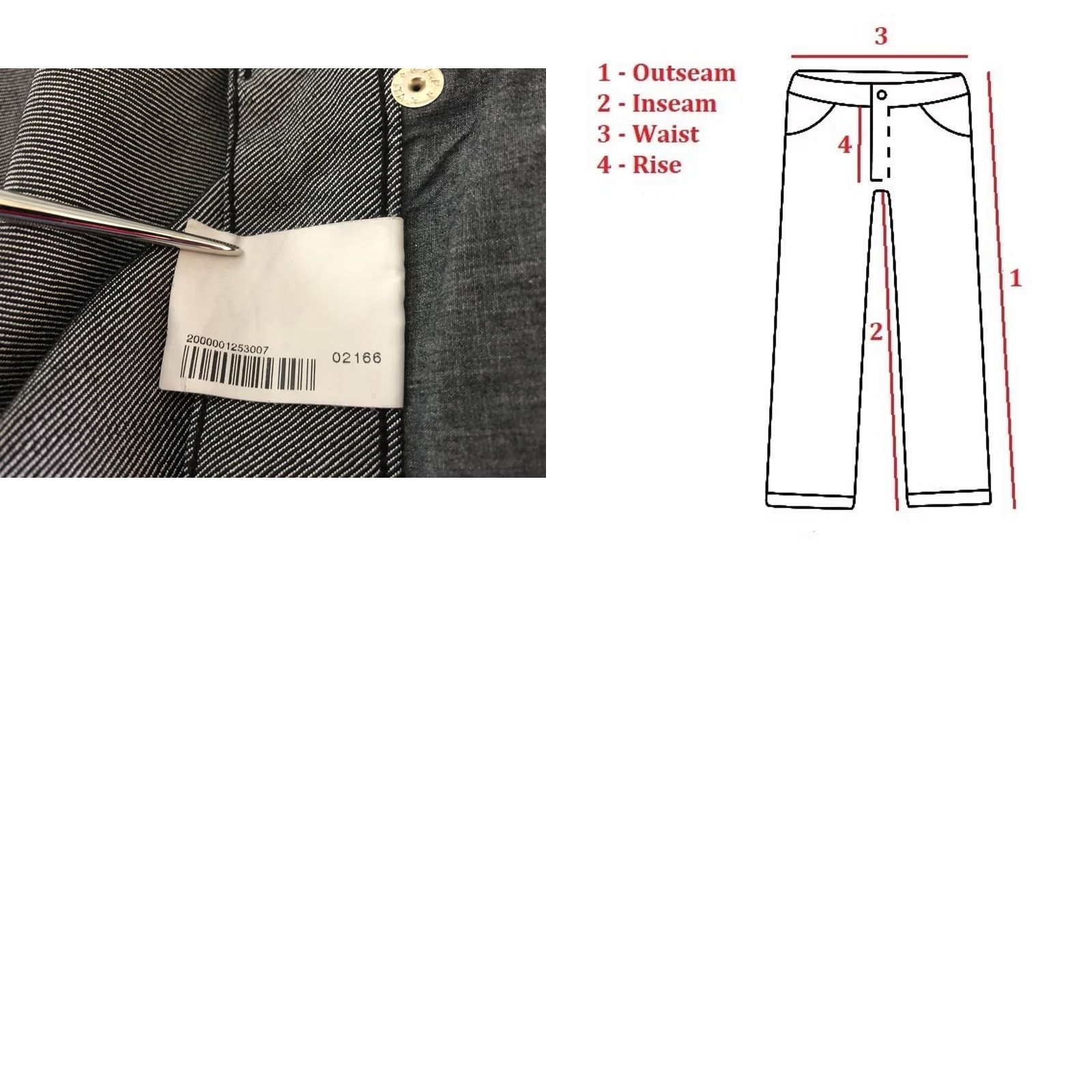 Versace Jeans Couture Versace Jeans Couture Jeans Women's Gray Cotton Polyester Elastane Size 29 Straight Regular Rise Inseam 33.8" Denim Size 29" - 10 Thumbnail