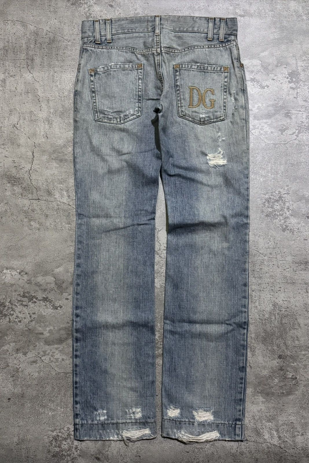 Dolce & Gabbana DOLCE & GABBANA DISTRESSED BOOTCUT JEANS Size US 33 - 2 Thumbnail