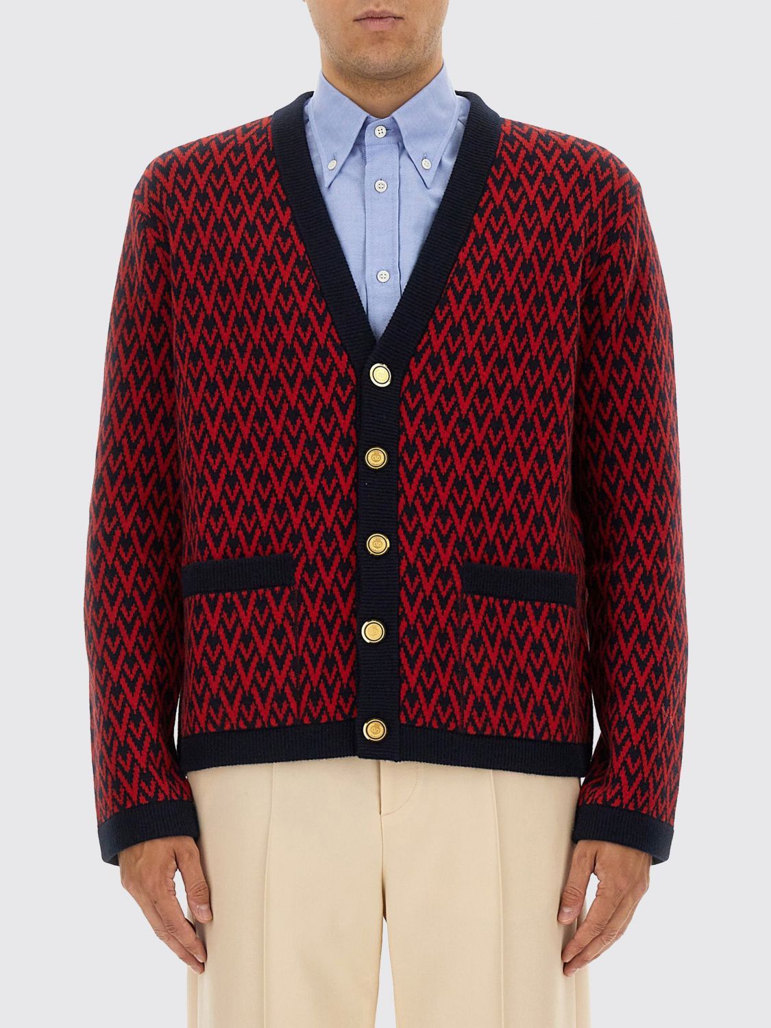 Valentino Valentino Sweater Men Red Size US M / EU 48-50 / 2 - 1 Thumbnail