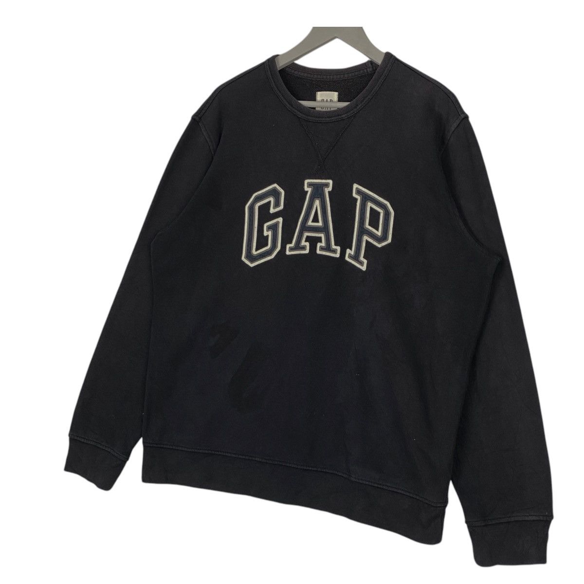 Gap × Vintage Vintage GAP Embroidered Crewneck Sweatshirt Black Size US L / EU 52-54 / 3 - 2 Thumbnail