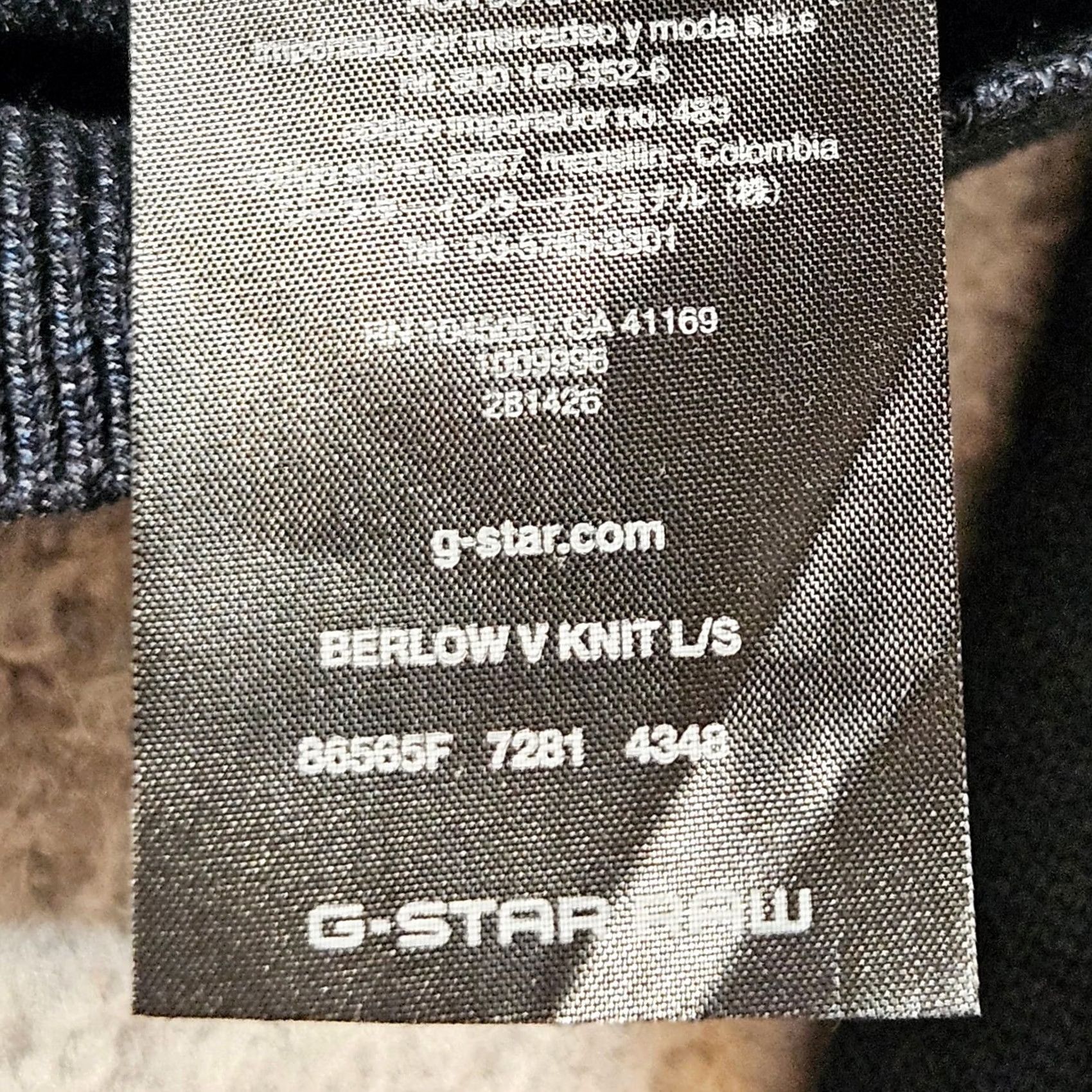 G-Star G-Star Men Jumper Sweater Berlow V Knit Navy Blue Mens Size Large Size US L / EU 52-54 / 3 - 6 Thumbnail