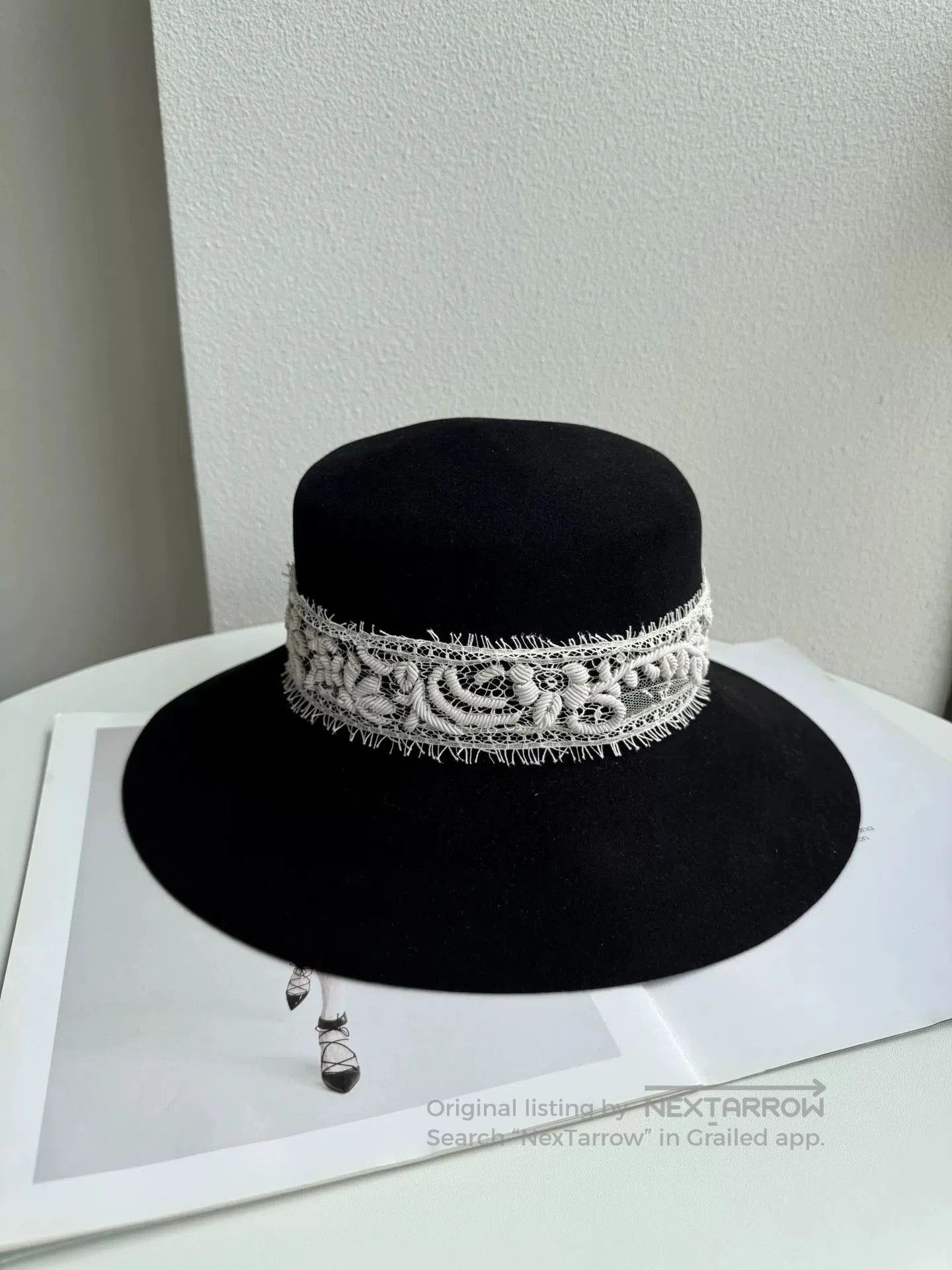 Maison Michel Maison Michel Black Wool Hat. Size ONE SIZE - 2 Thumbnail