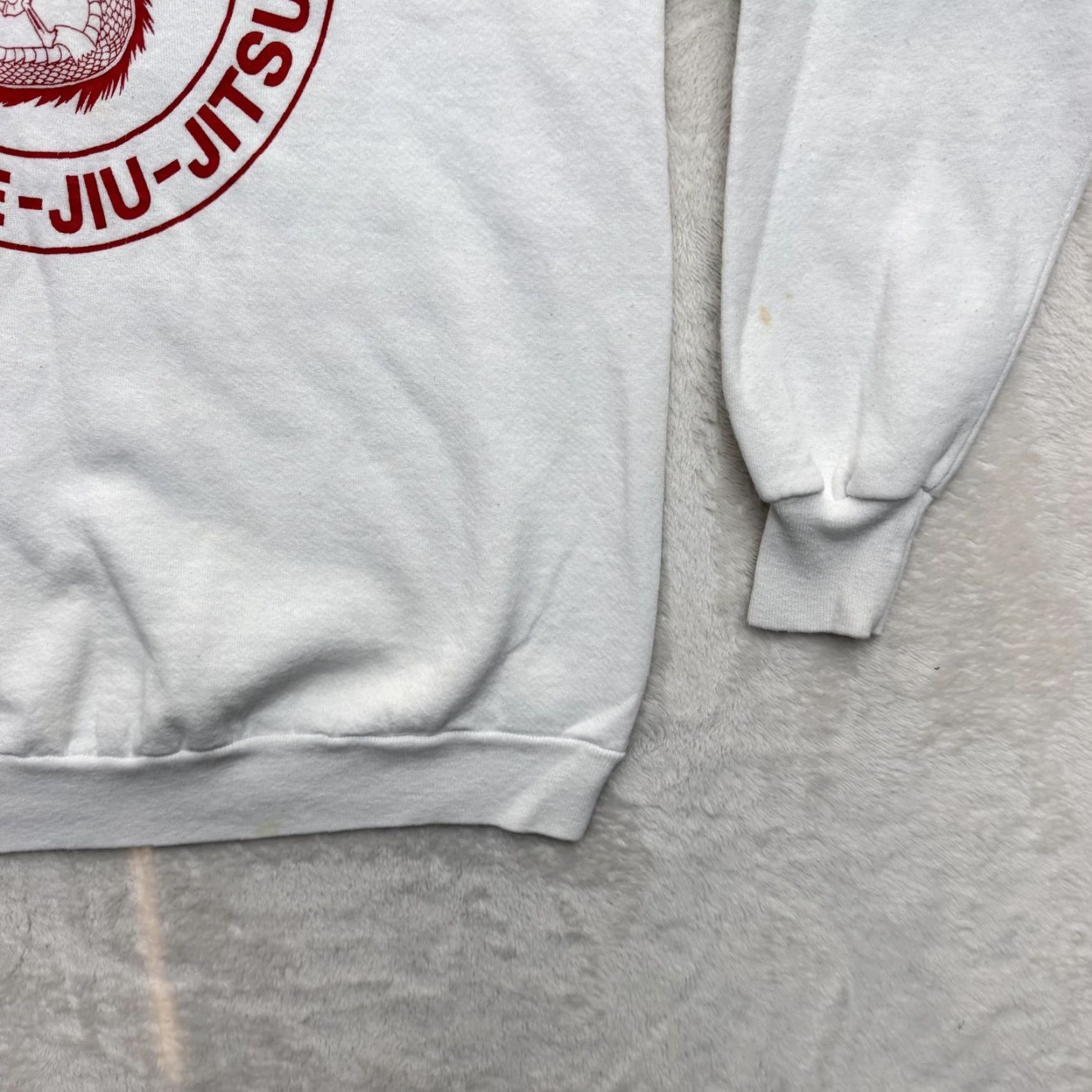 Jerzees VINTAGE Jerzees West Coast Karate Jiu-Jitsu Sweatshirt Mens Large White 80s Size US L / EU 52-54 / 3 - 5 Thumbnail