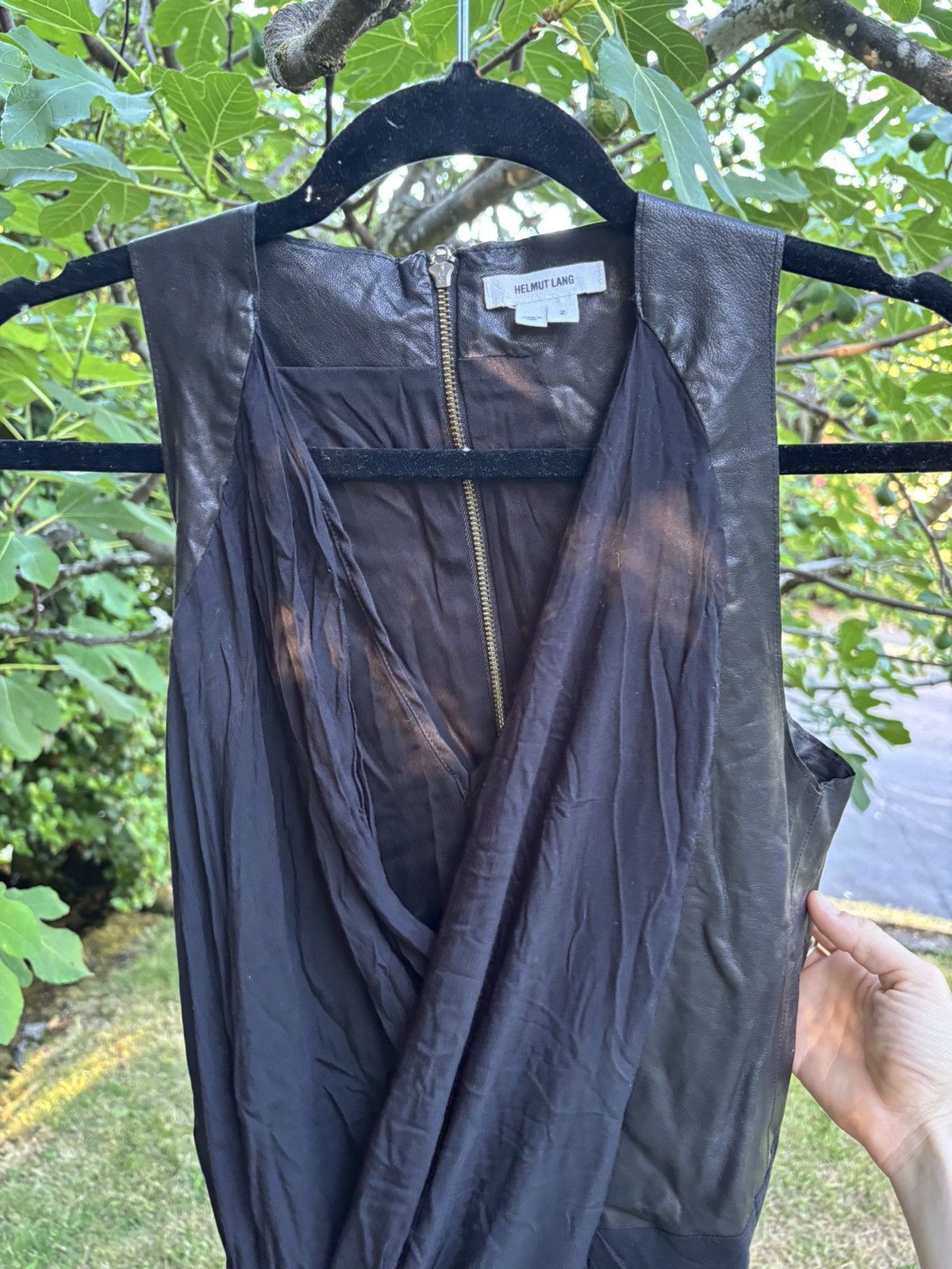 Helmut Lang vintage helmut lang lambskin draped dress Size XS / US 0-2 / IT 36-38 - 3 Thumbnail