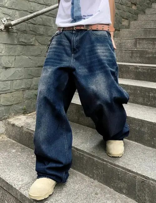 Japanese Brand Honjoh x Fujii Solid Color Simple Style Baggy Jeans Daily sh Size US 35 - 3 Thumbnail