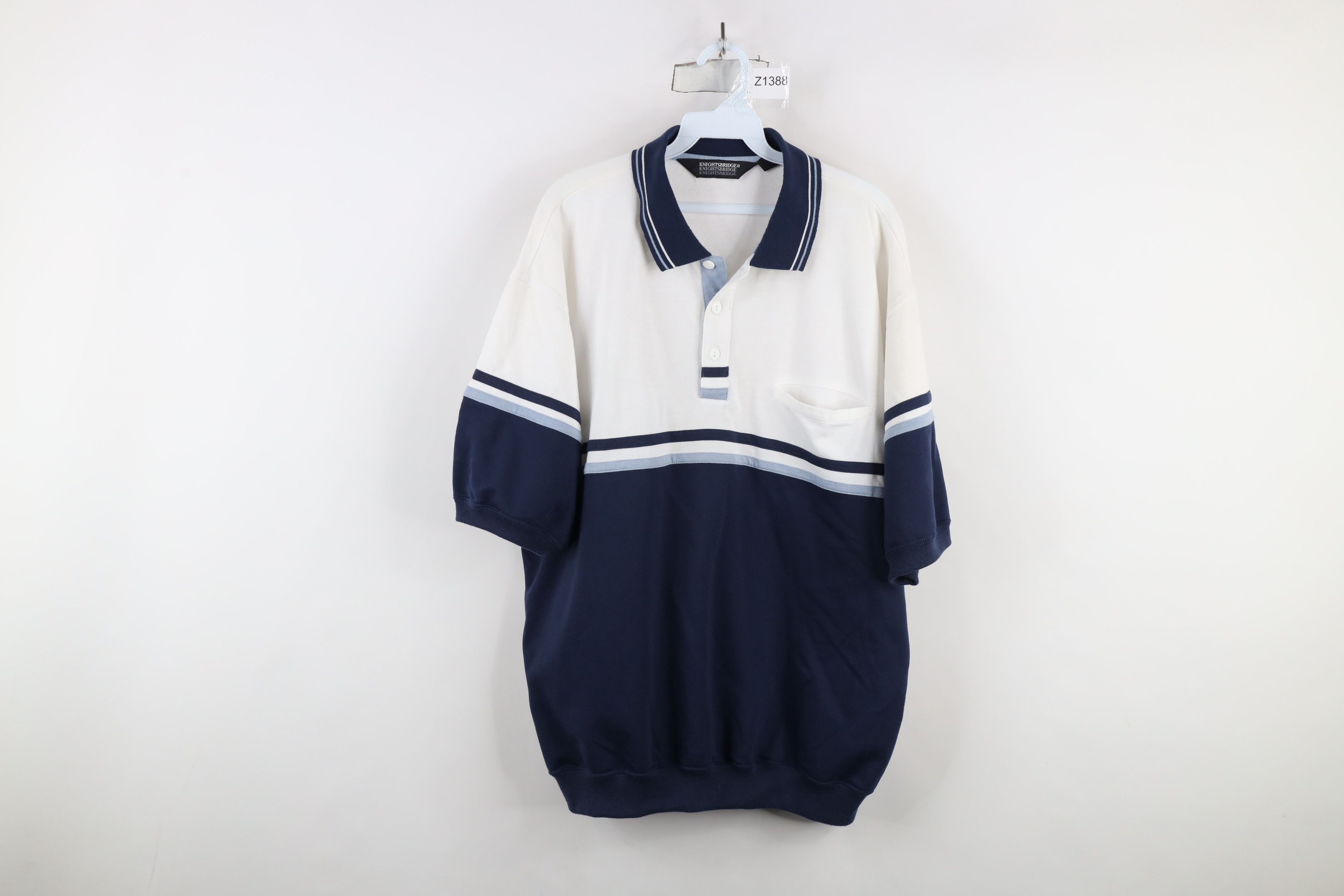 Vintage Vintage 90s Streetwear Block Collared Pullover Polo Shirt Size US XL / EU 56 / 4 - 1 Thumbnail