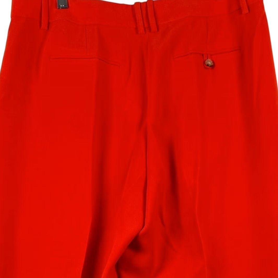 J.Crew J.Crew Pants Bright Red Crepe Pleated High Rise Straight Leg NWT BN157 12 Women's Trousers Dress Pants Daily Workwear Size 34" / US 12 / IT 48 - 4 Thumbnail