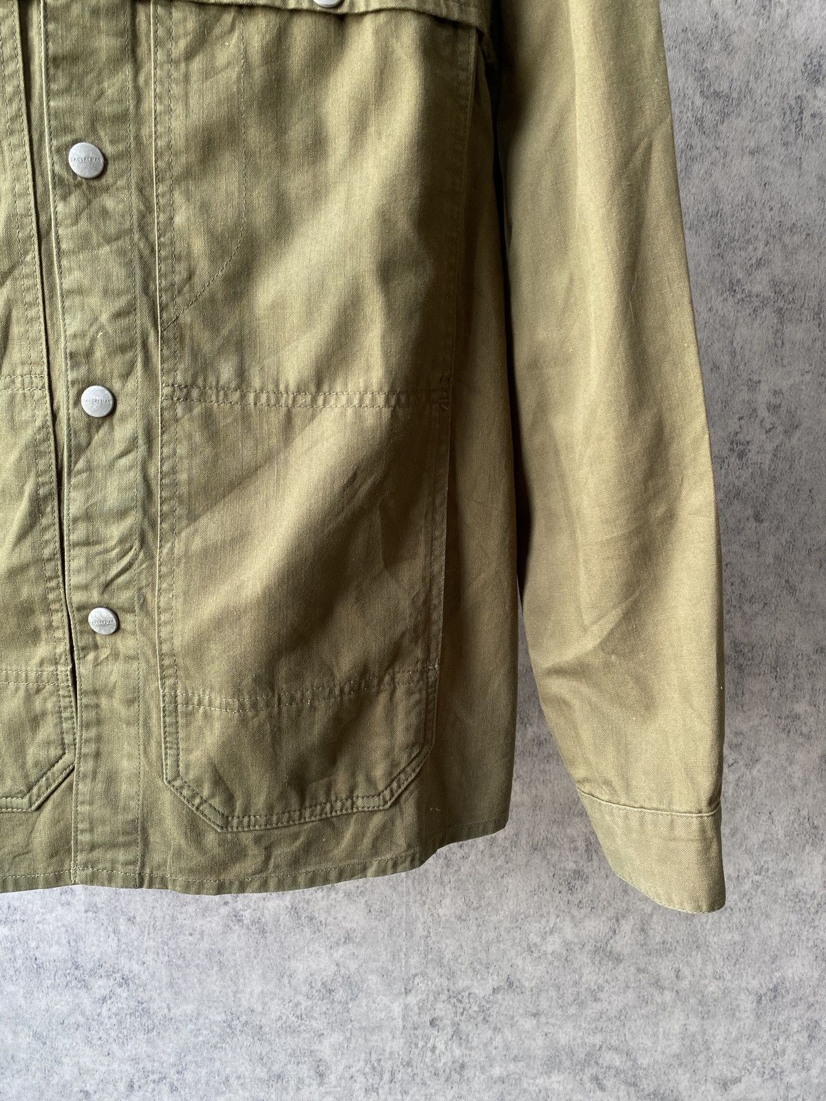 Sassafras Sassafras Japan Olive Green Sunfaded Button Jacket Size US M / EU 48-50 / 2 - 5 Thumbnail
