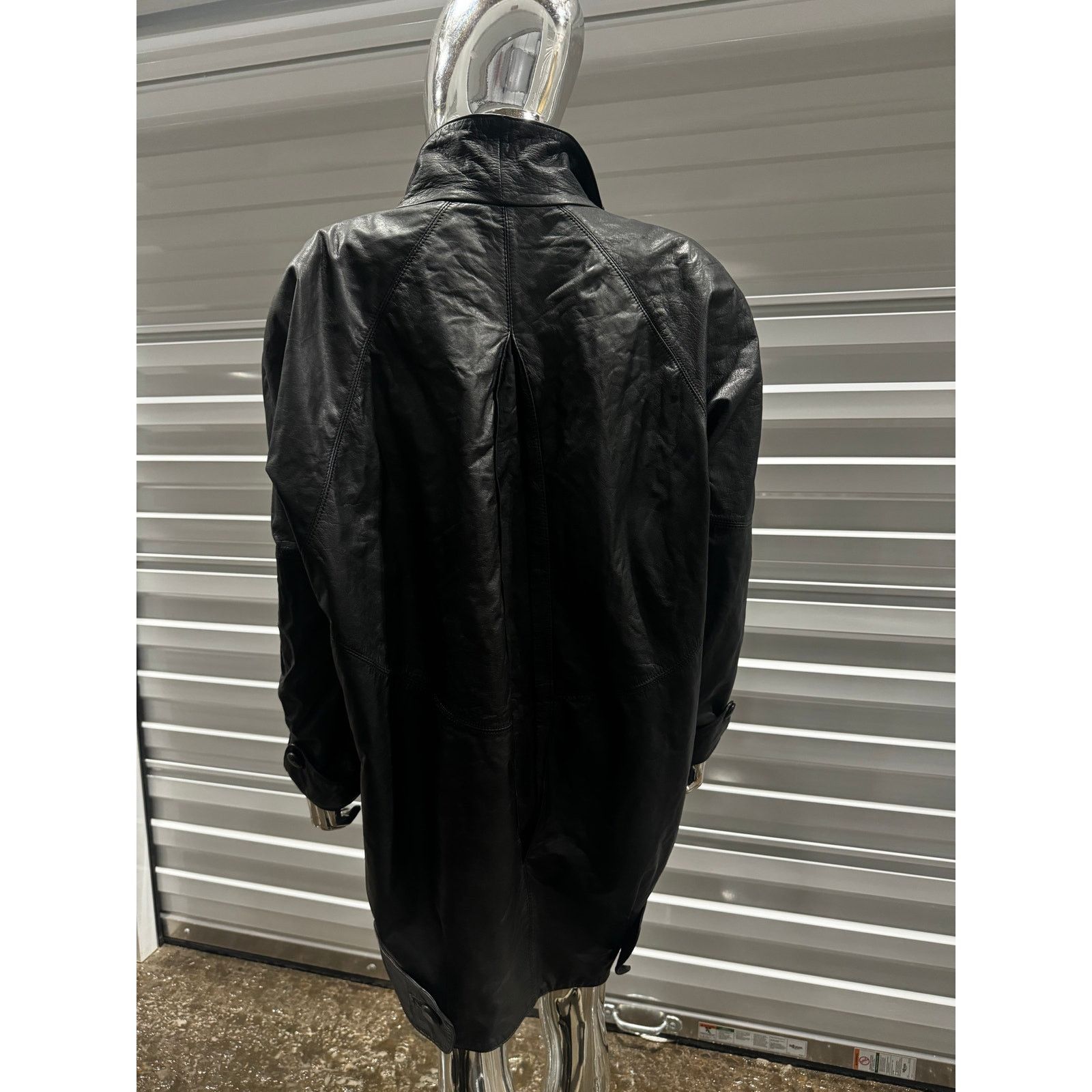 Vintage BLACK VTG LEATHER COAT Size M / US 6-8 / IT 42-44 - 8 Thumbnail