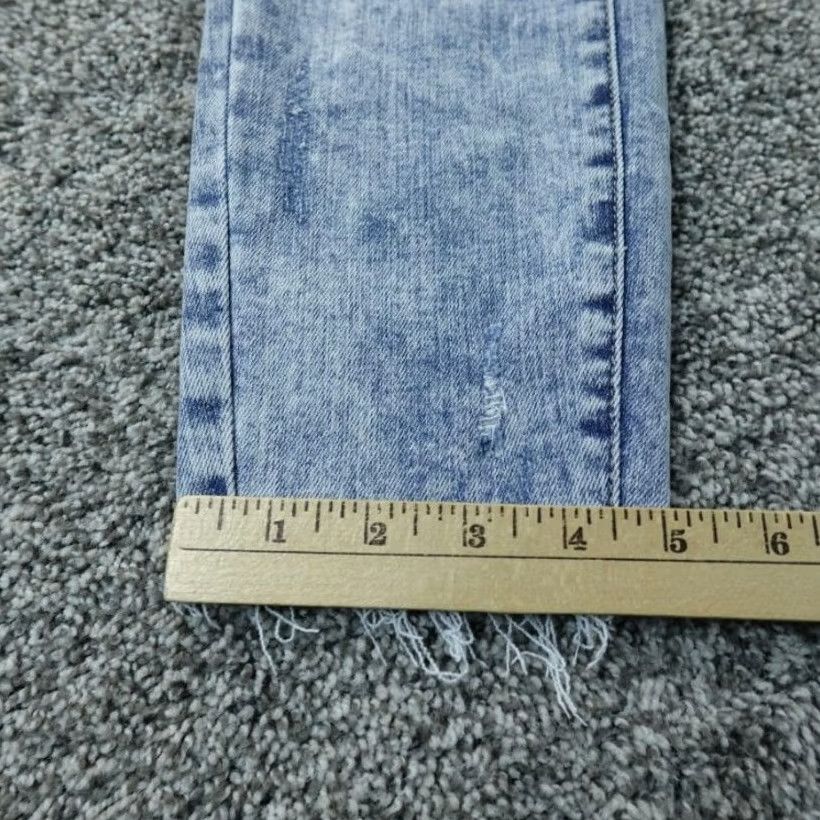 Vintage Judy Blue Jeans Womens 9 Light Denim Pants Skinny Fit High Rise Stretch Raw Hem Jeans Slim Short/Medium? Size 30" / US 8 / IT 44 - 2 Thumbnail