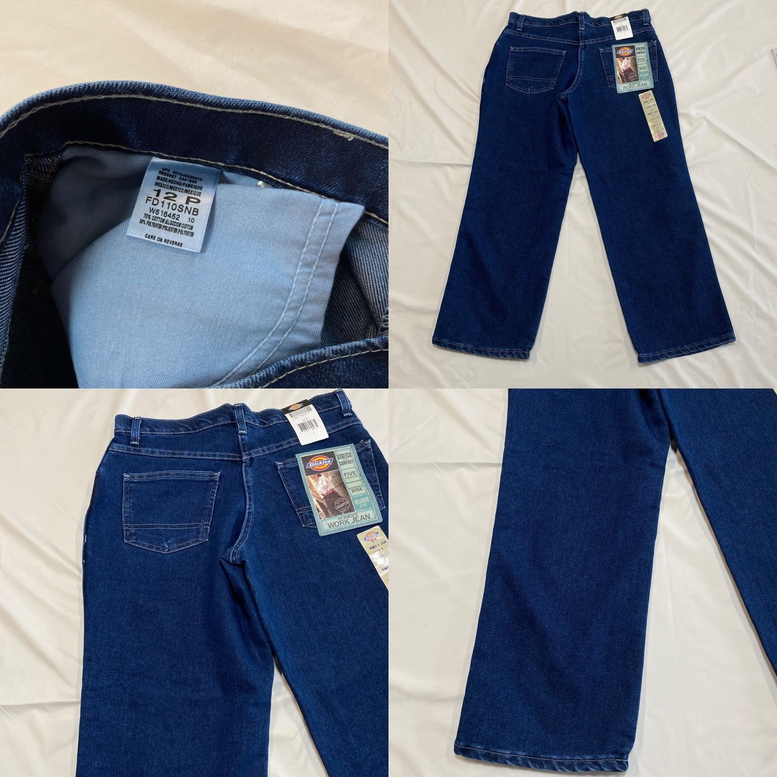 Dickies Dickies Womens Jeans 12P Work 5 Pocket Stretch Comfort Moderate Rise Relaxed Size 34" / US 12 / IT 48 - 9 Thumbnail