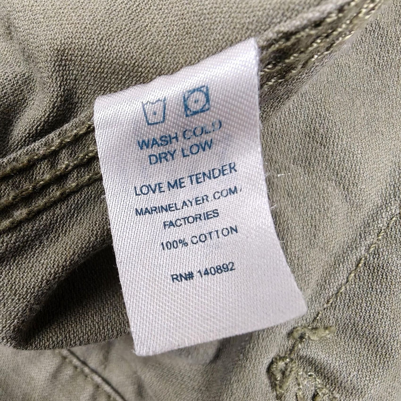 Marine Layer Marine Layer Jacket Mens M Beige Canvas Military Field Full Zip Pockets Size US M / EU 48-50 / 2 - 6 Thumbnail