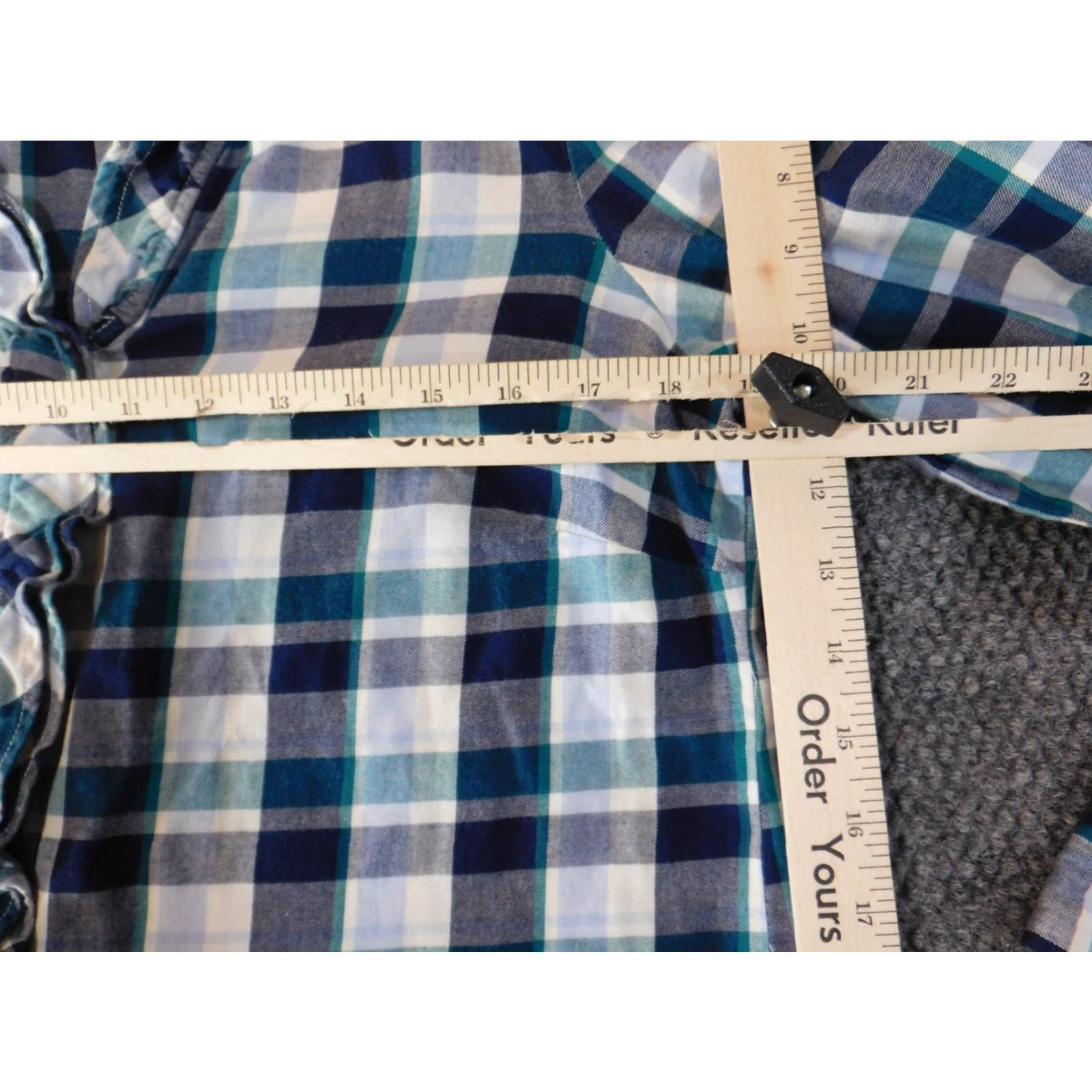 Izod IZOD Shirt Womens Button-Up Casual Plaid Blue Medium Size M / US 6-8 / IT 42-44 - 6 Thumbnail